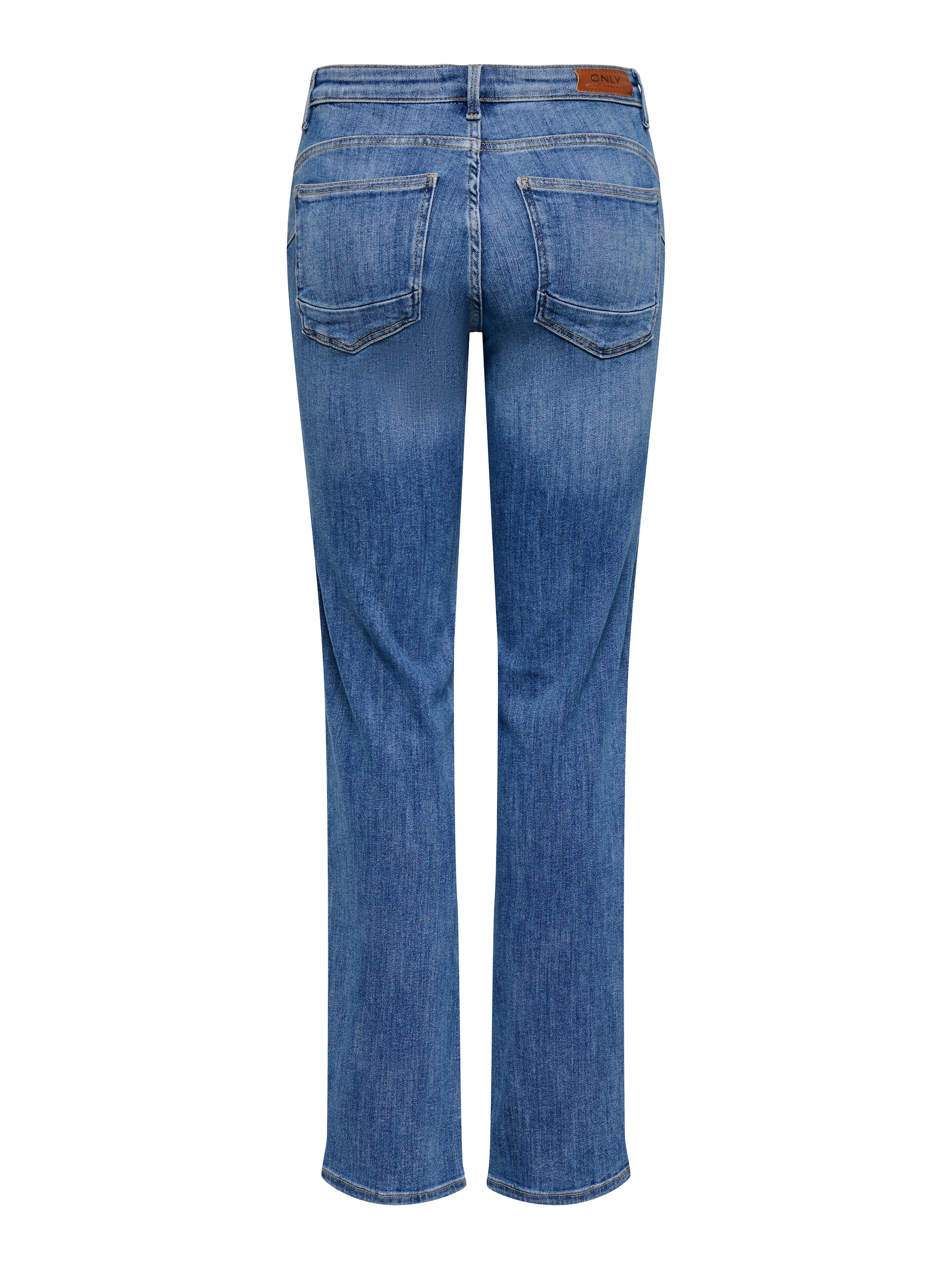 ONLY Slim-fit-Jeans »ONLPOWER MW PUSH UP SLIM STRAIGHT DNM« Baumwollmischung, mid waist, slim fit