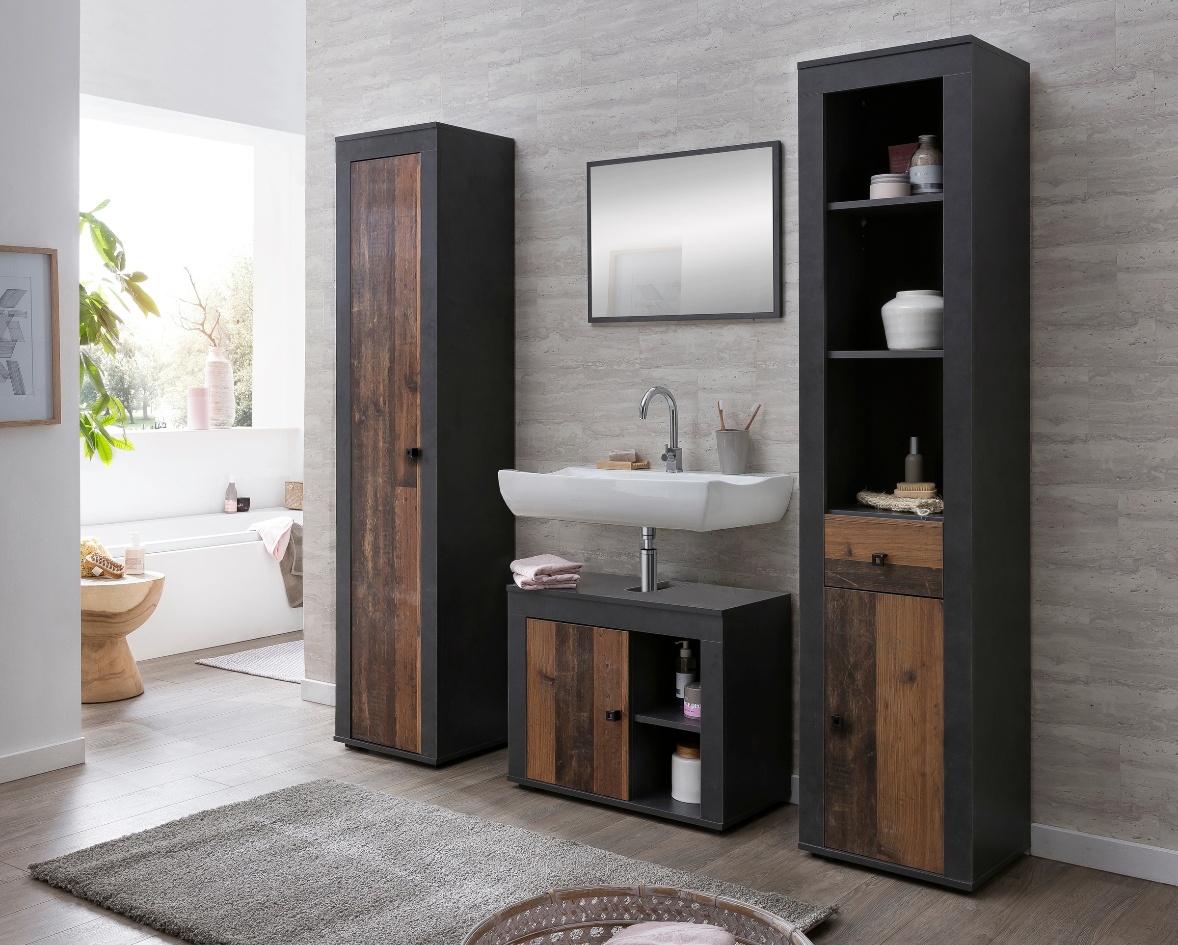 Image of Wilmes Badezimmer-Set »RÜGEN«, (4 St.), strapazierfähige und pflegeleichte Oberfläche bei Ackermann Versand Schweiz