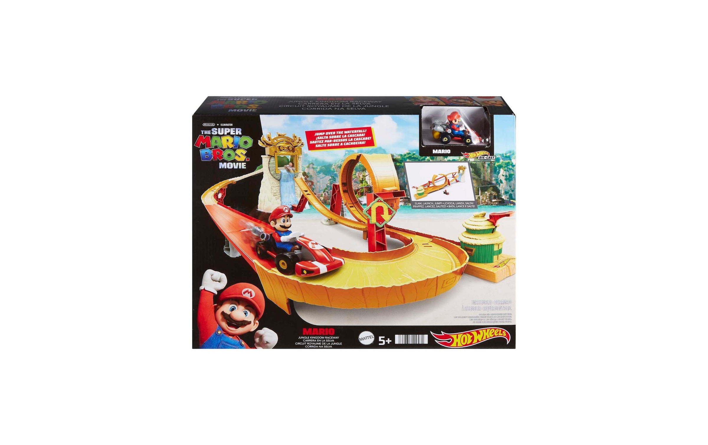 Hot Wheels Spielzeug-Auto »Hot Wheels Mario Kart Kong Island Track Set«