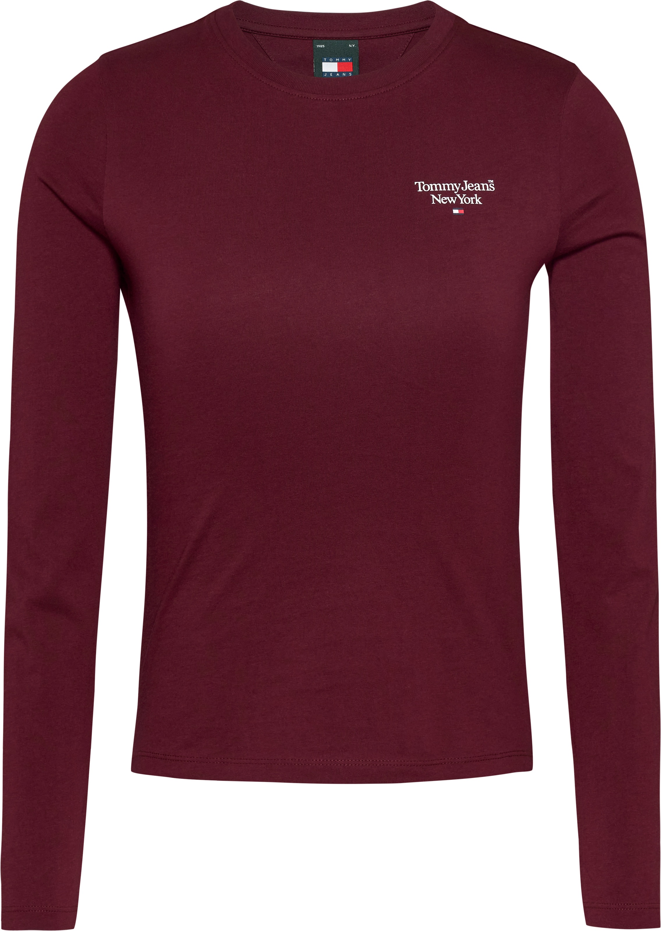 Tommy Jeans Curve T-Shirt »TJW SLIM ESSENTIAL LOGO 2 LS EXT«, in Grossen Grössen mit Logoschriftzug