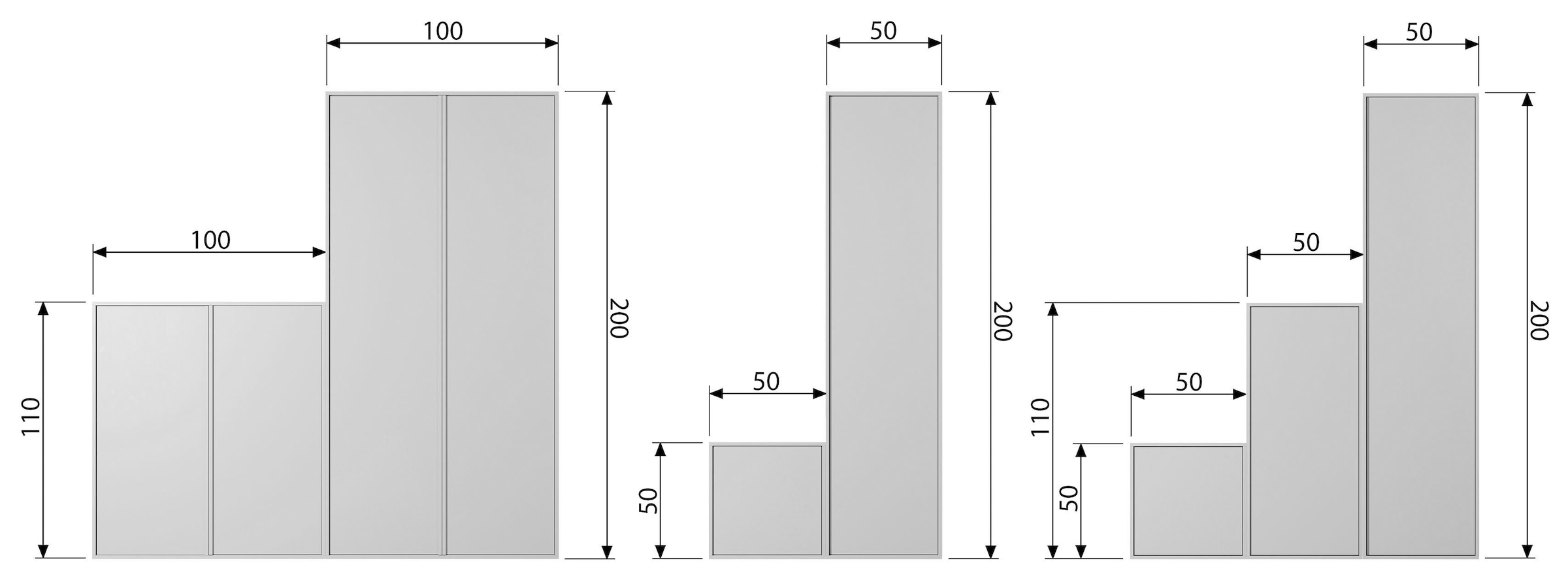 WOOOD Mehrzweckschrank »Daily Garderobenschrank«, mit Push-to-Open Funktion, Höhe 200 cm, Breite 50 oder 100 cm