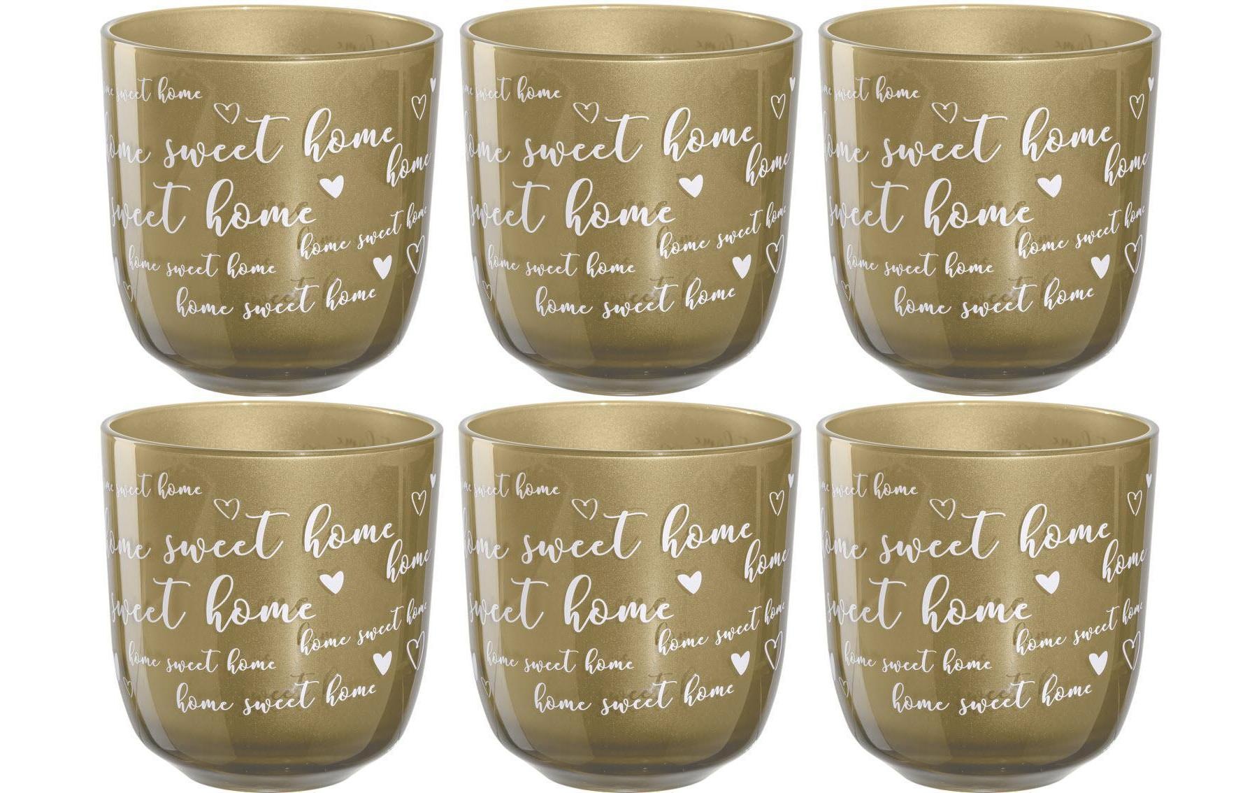 Image of LEONARDO Tischkerzenhalter »home sweet 16 6 Stück, Goldfarben«, (6 St.) bei Ackermann Versand Schweiz