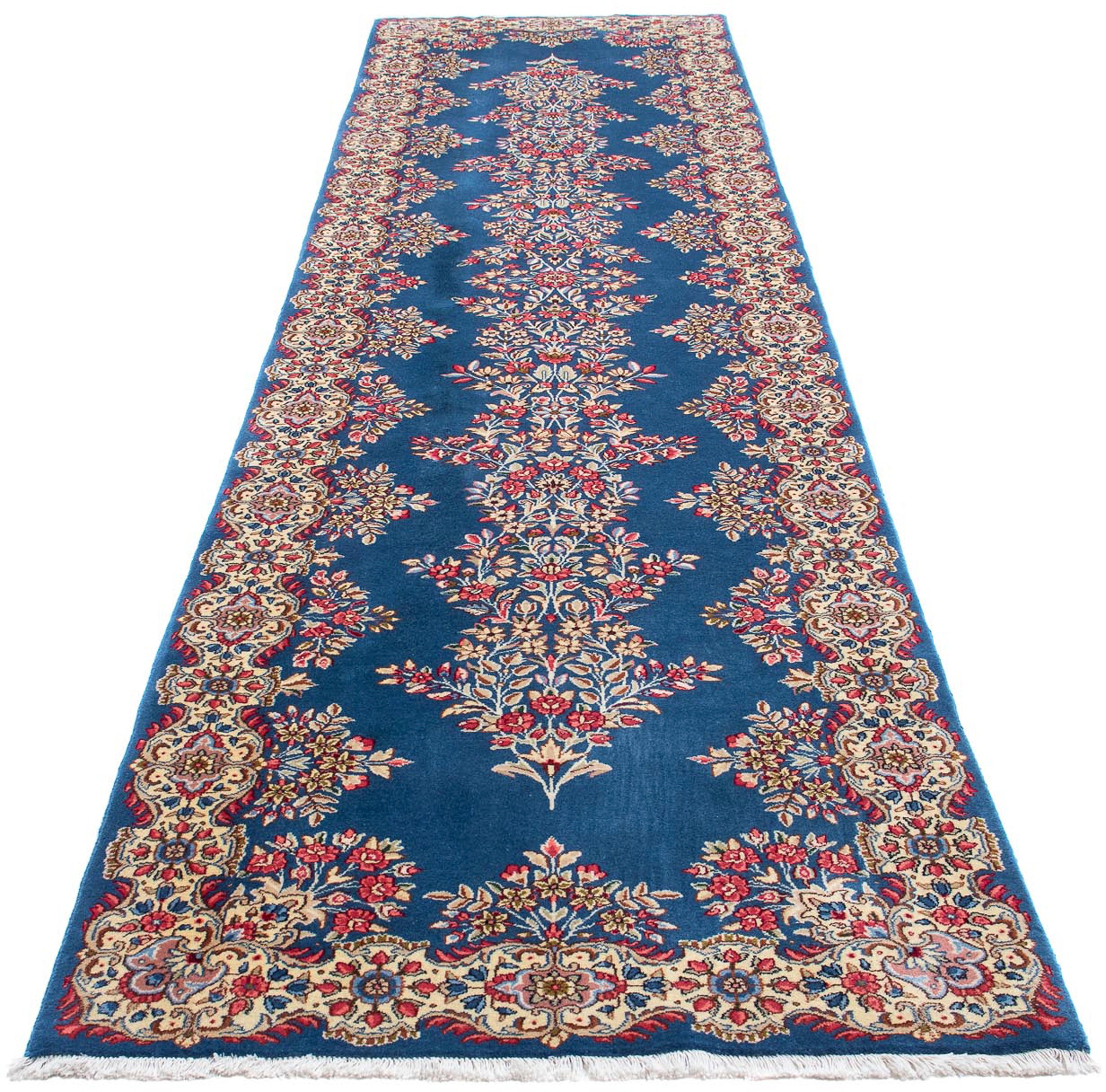 Image of morgenland Orientteppich »Perser - Royal - 400 x 102 cm - dunkelblau«, rechteckig, 10 mm Höhe, Wohnzimmer, Handgeknüpft, Einzelstück mit Zertifikat bei Ackermann Versand Schweiz