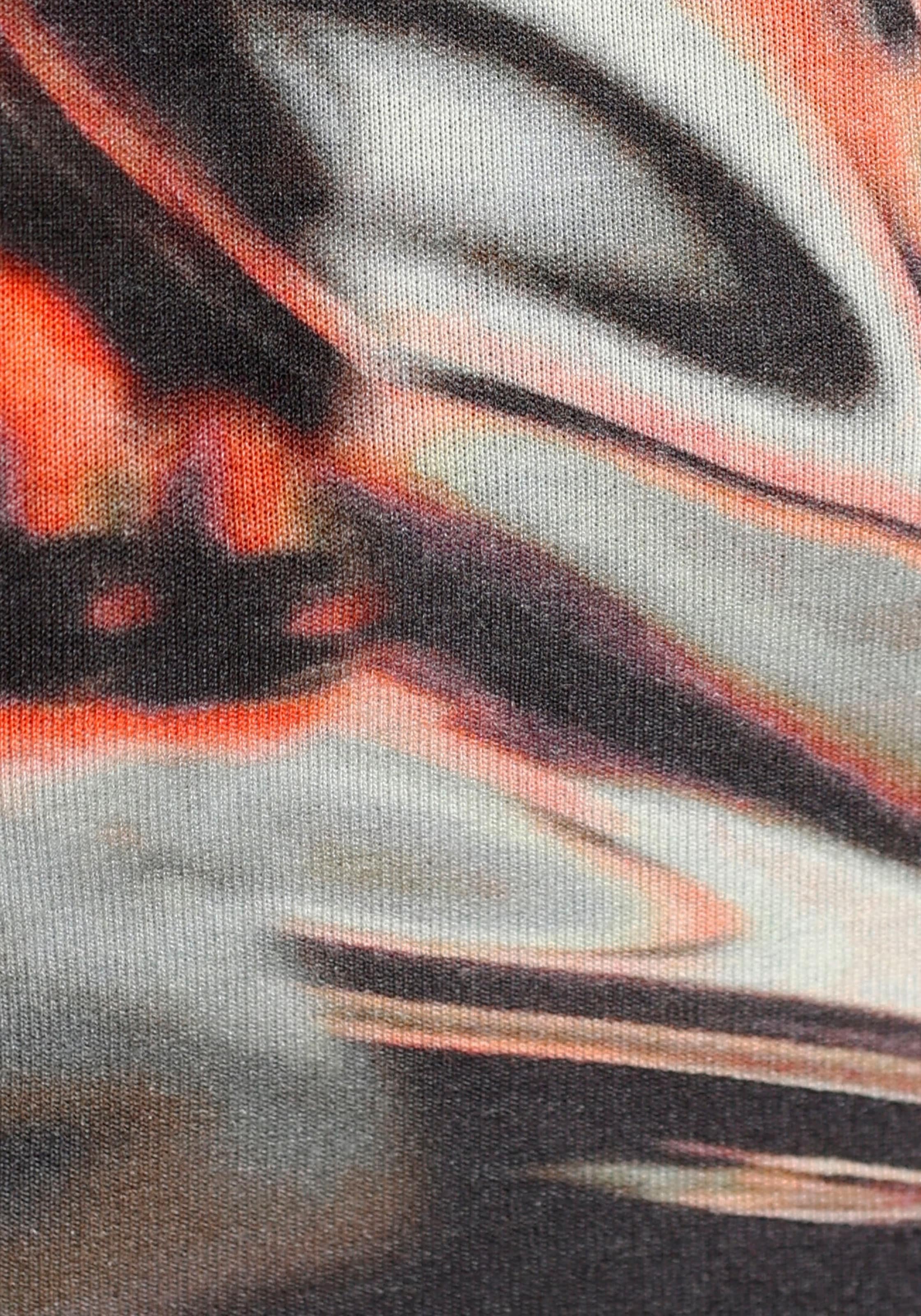 Melrose Langarmshirt, mit modischem Print und Straps im Ausschnitt