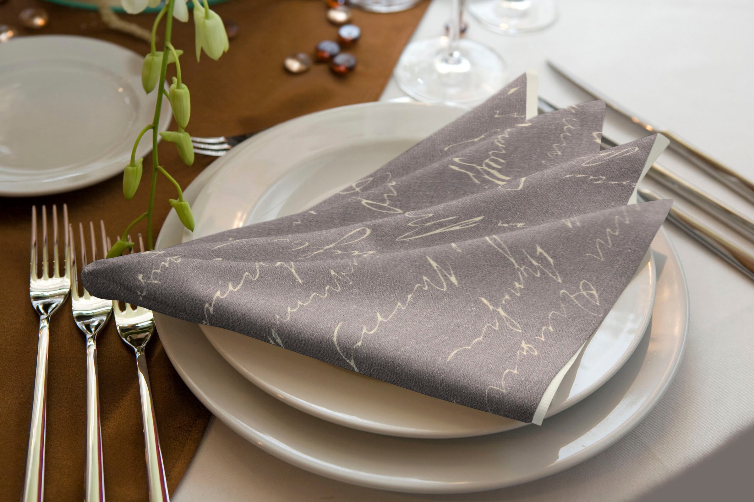 Adam Stoffserviette "Scribble" aus Bio-Baumwolle,Made in Germany