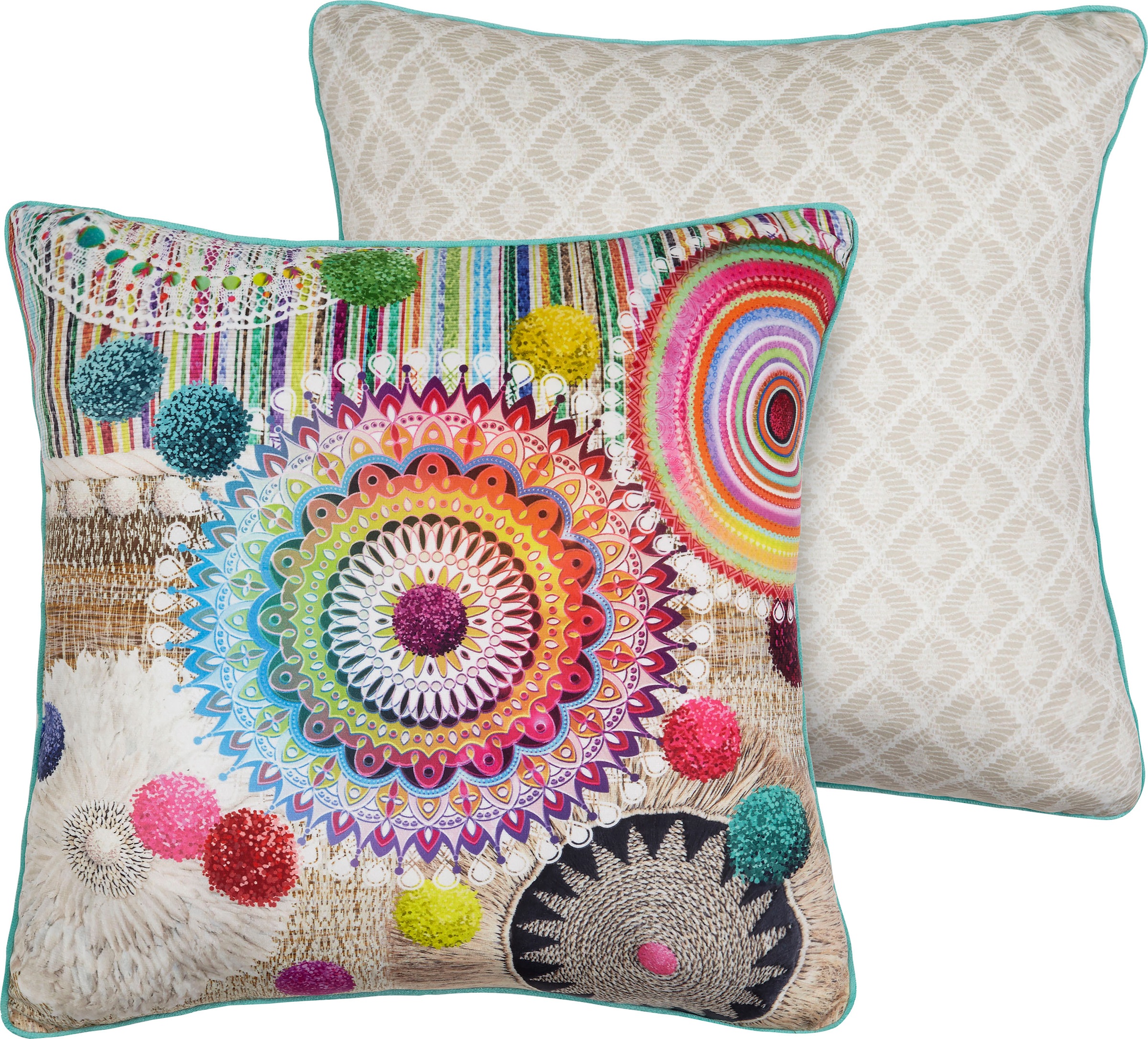 Image of hip Dekokissen »Inessa«, (1 St., 1 48x48 cm Dekokissen-Mit Biese), mit Mandala bei Ackermann Versand Schweiz