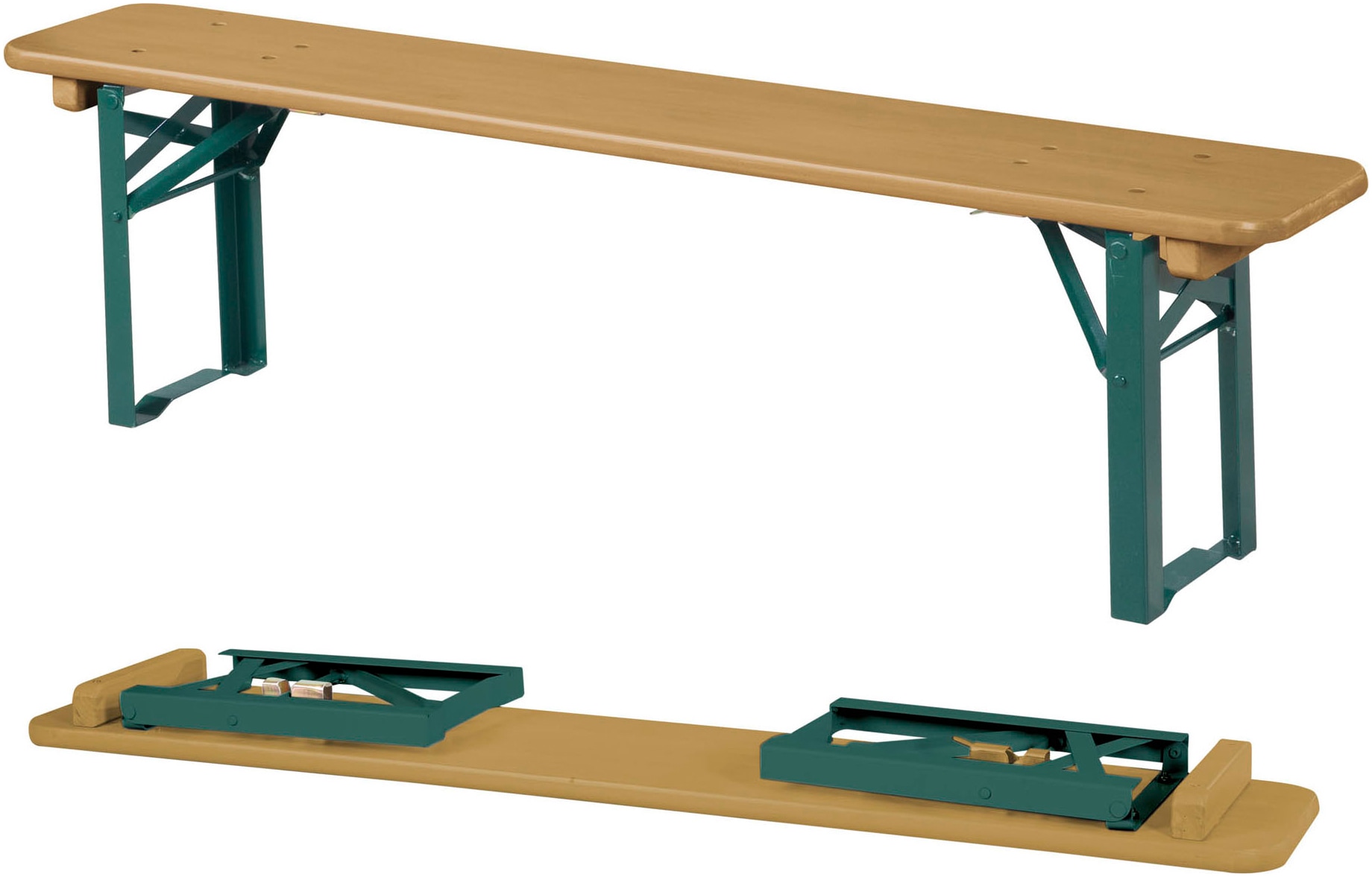 roba® Ensemble de sièges pour enfants »Outdoor Party-Garnitur für Kinder, natur/grün, aus Holz« 3 cuis tlg. FSC® - schützt Wald