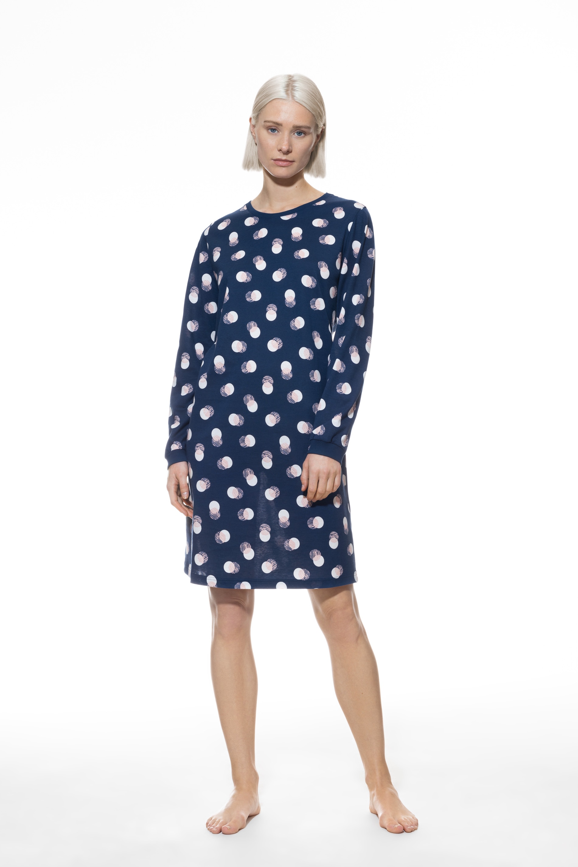 Image of Mey Nachthemd "Scribbled Dots" Ohne Taschen mit Allover-Punkte-Print