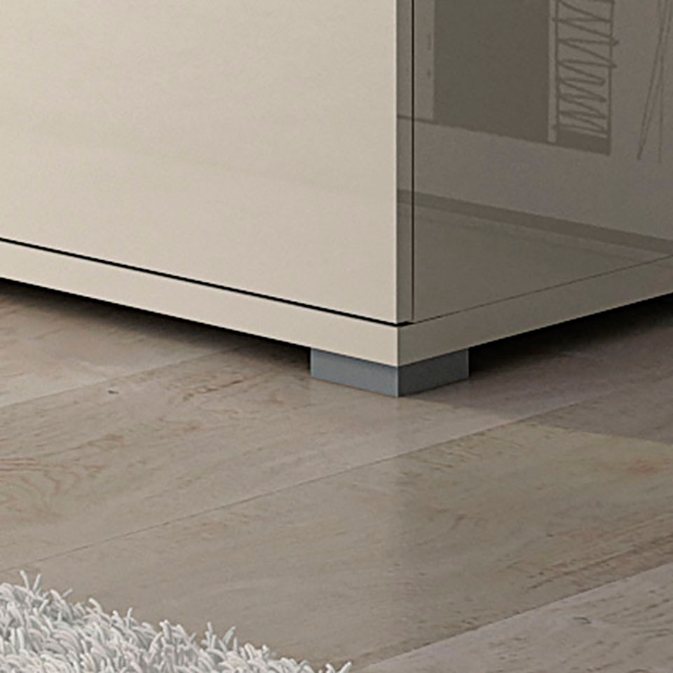 Places of Style Kommode »Piano«, (H/B/T): 84,6/150/45,2cm), Hochglanz UV lackiert, Soft-Close Funktion