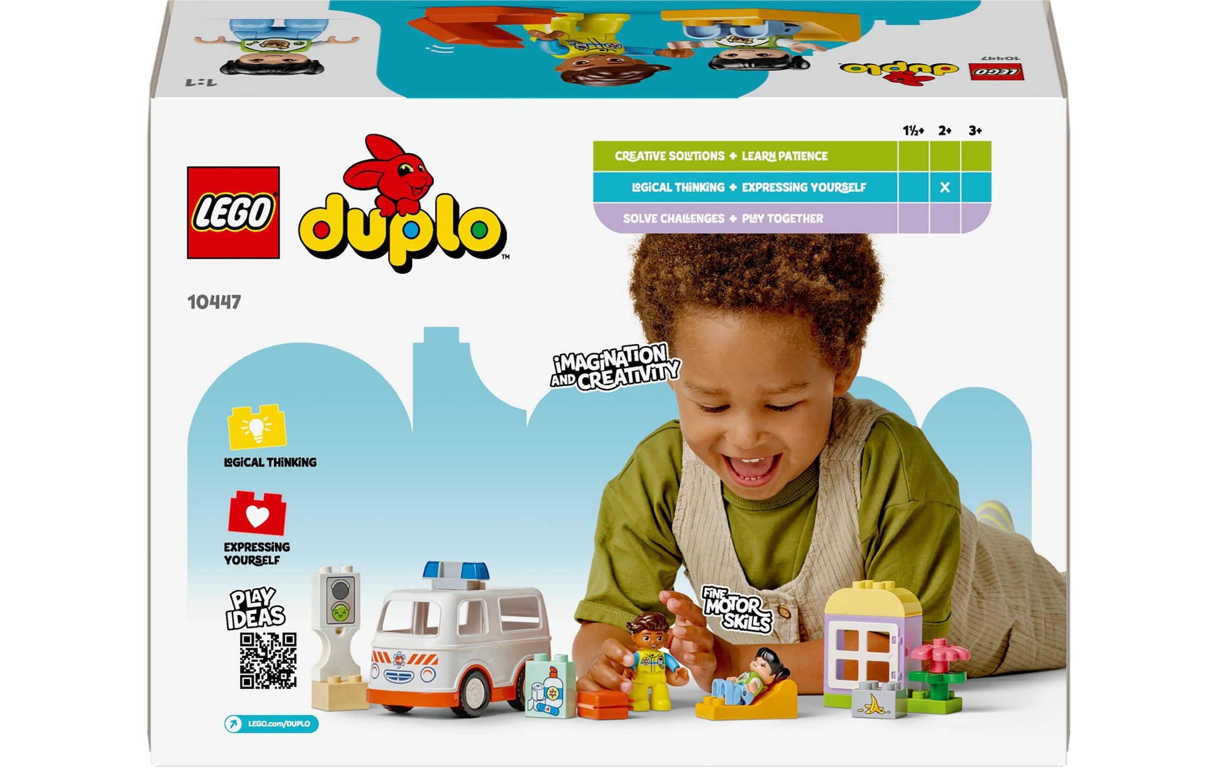 LEGO® Spielbausteine »DUPLO® Rettungswagen mit Fahrer 10447«, (19 St.)