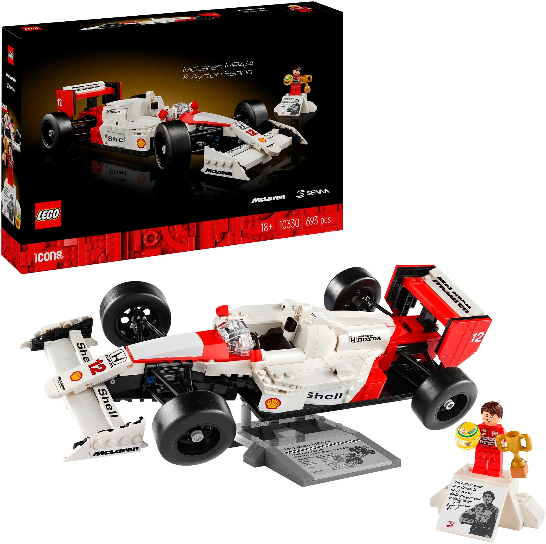 Image of LEGO Konstruktionsspielsteine "McLaren MP4/4 & Ayrton Senna (10330), LEGO Icons" Made in Europe