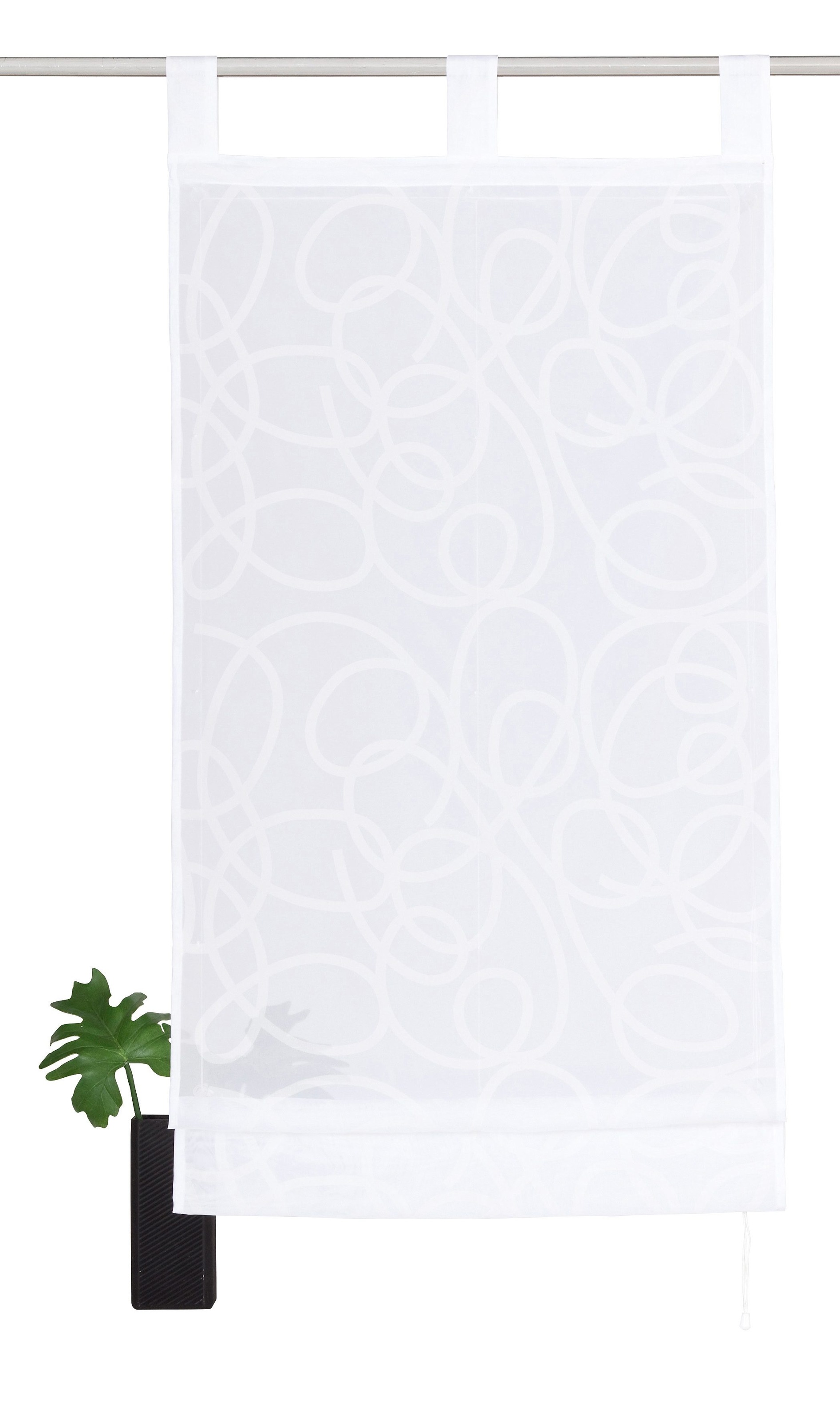 Image of my home Raffrollo »Tanaro«, mit Schlaufen, Halbtransparent, Voile, Polyester bei Ackermann Versand Schweiz