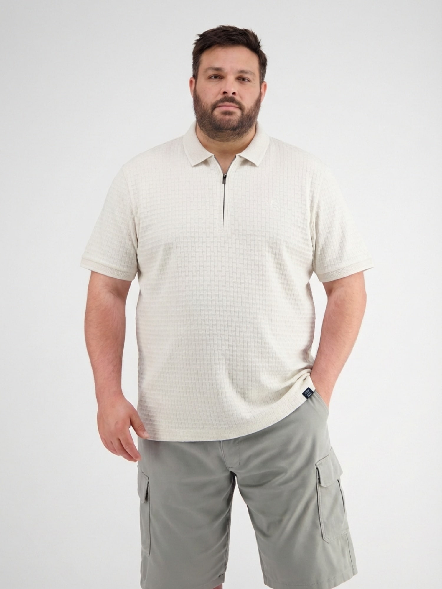 LERROS Polo »Poloshirt mit Reissverschlusskragen, grosse Grössen«