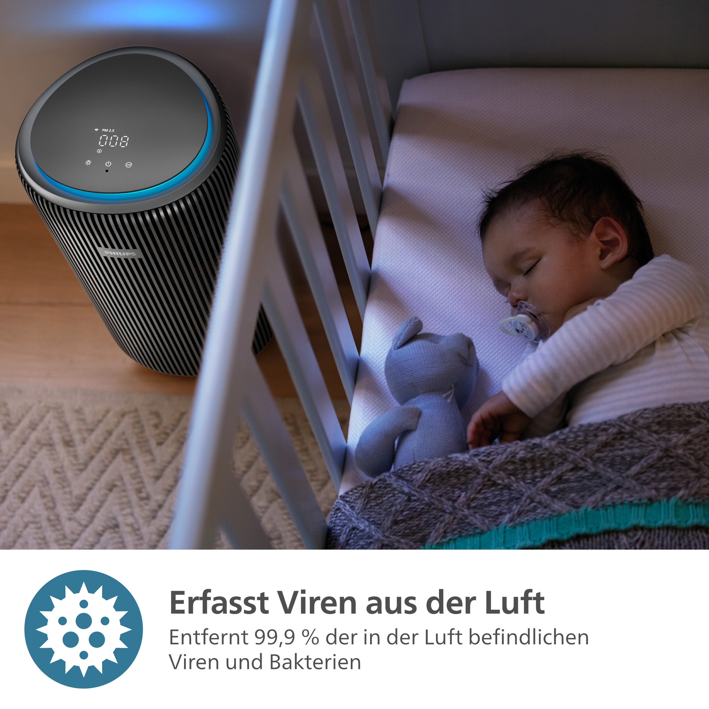 Philips Purificateur d'air »AC4221/11 PureProtect Pro 4200 Series, Luftreinigungsrate 600 m³/h« für 156  m² Räume 4-Schichten-HEPA-Filtersystem, leise