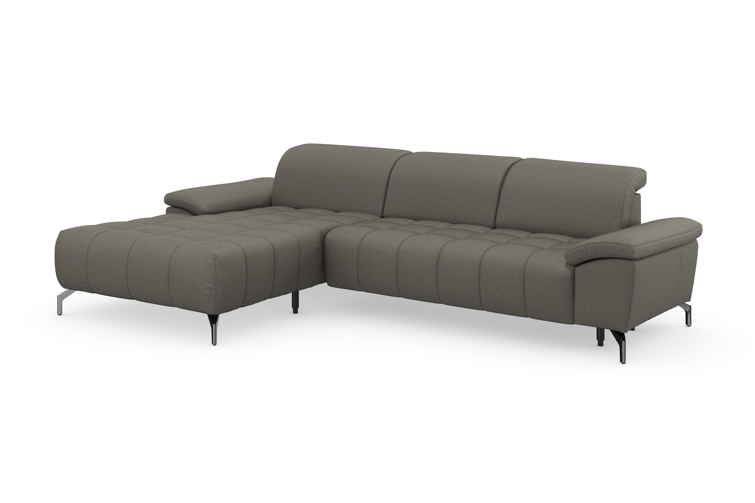 sit&more Ecksofa »Cool L-Form«, wahlweise mit Kopfteilverstellung und Vorziehsitz, motorisch