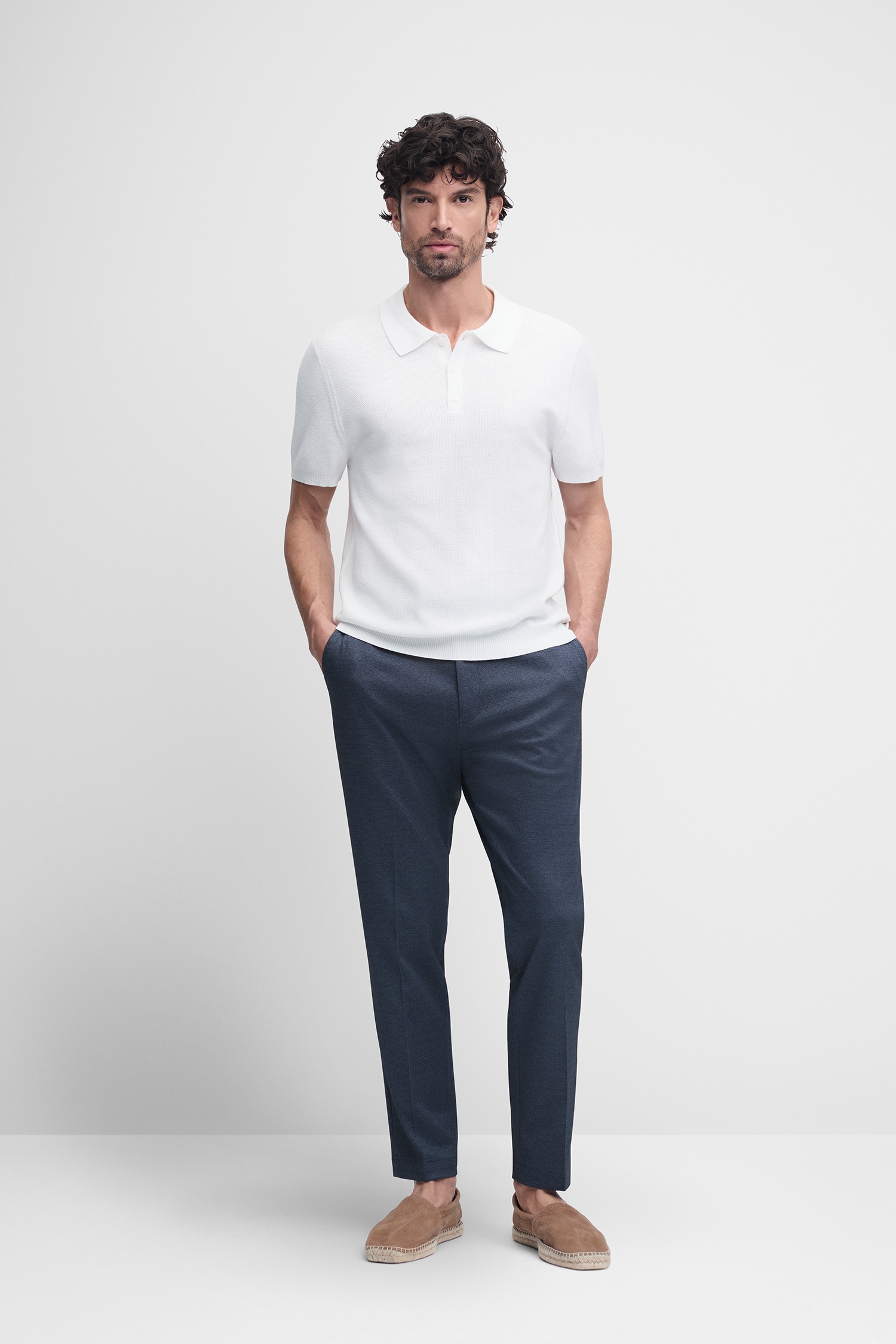 Cinque Pull à manches courtes »CIFLAV« mit Polokragen und Knopfleiste, Regular Fit