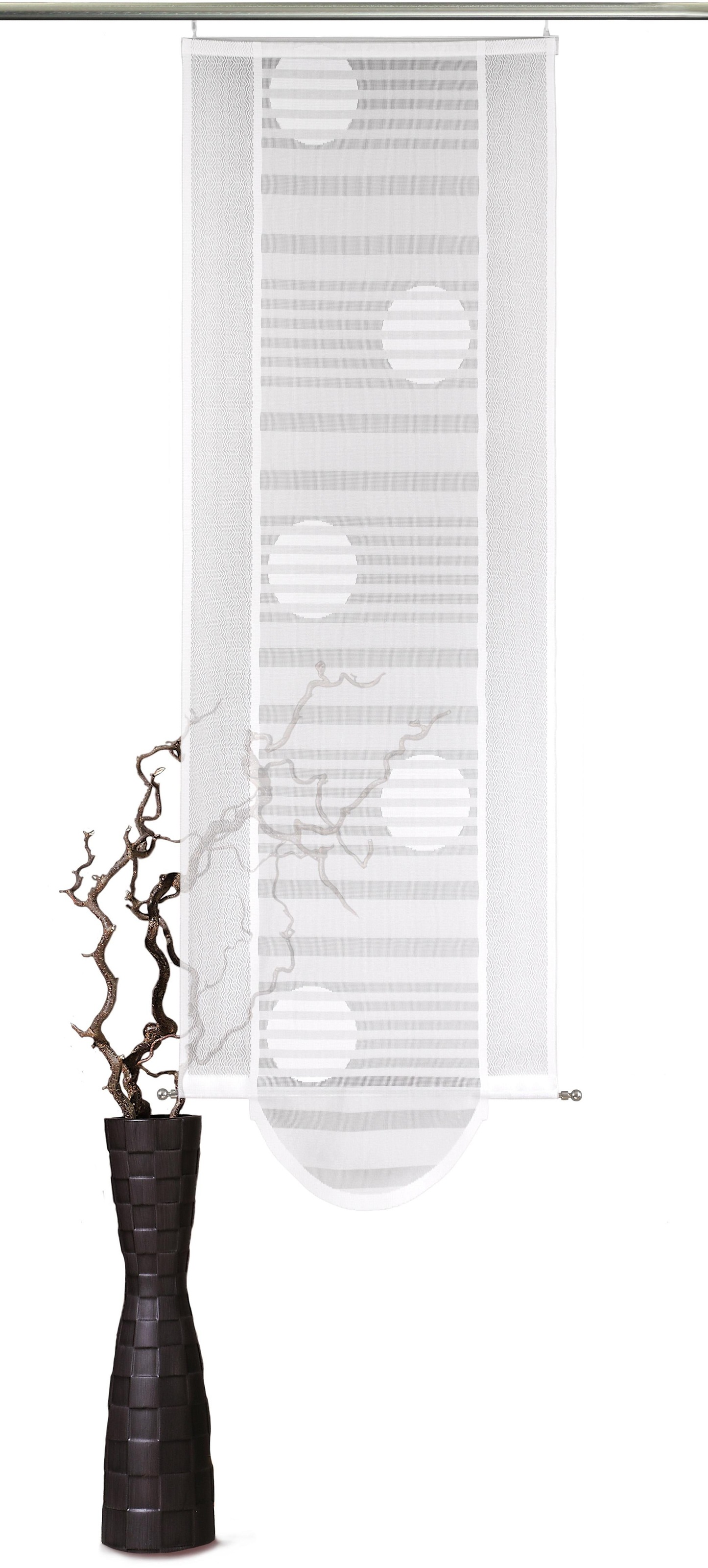 Image of VHG Schiebegardine »Sunna«, (1 St.), Schiebevorhang, Bogen, transparent, Raumteiler, Klettband, Jacquard, gewirkt, verschiedene Grössen, Breite 60 cm bei Ackermann Versand Schweiz