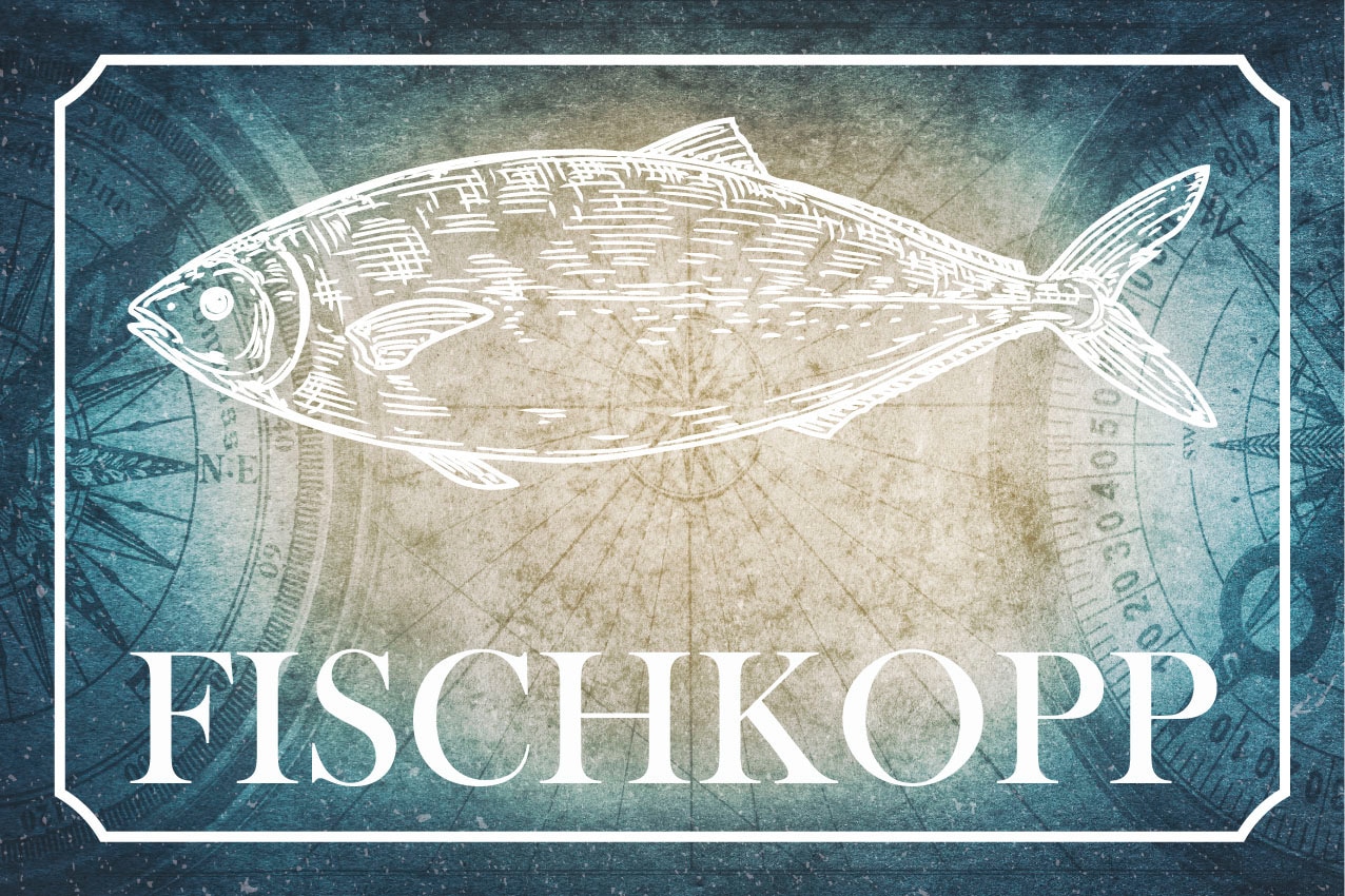 queence Metallbild »Fischkopp«, (1 St.), Stahlschilder