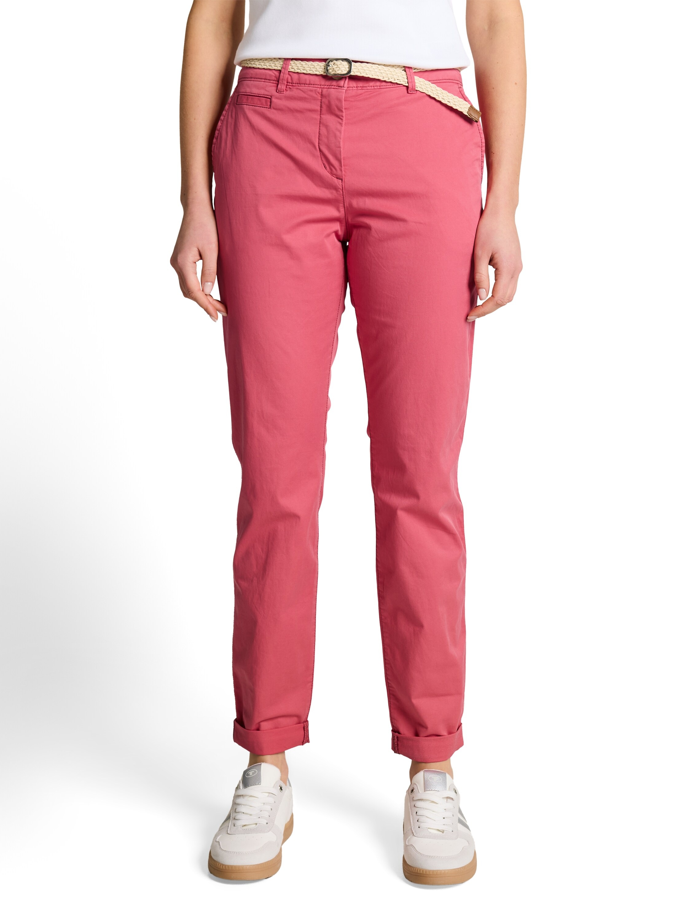 TOM TAILOR Chinos  mit Gürtel und Stretch