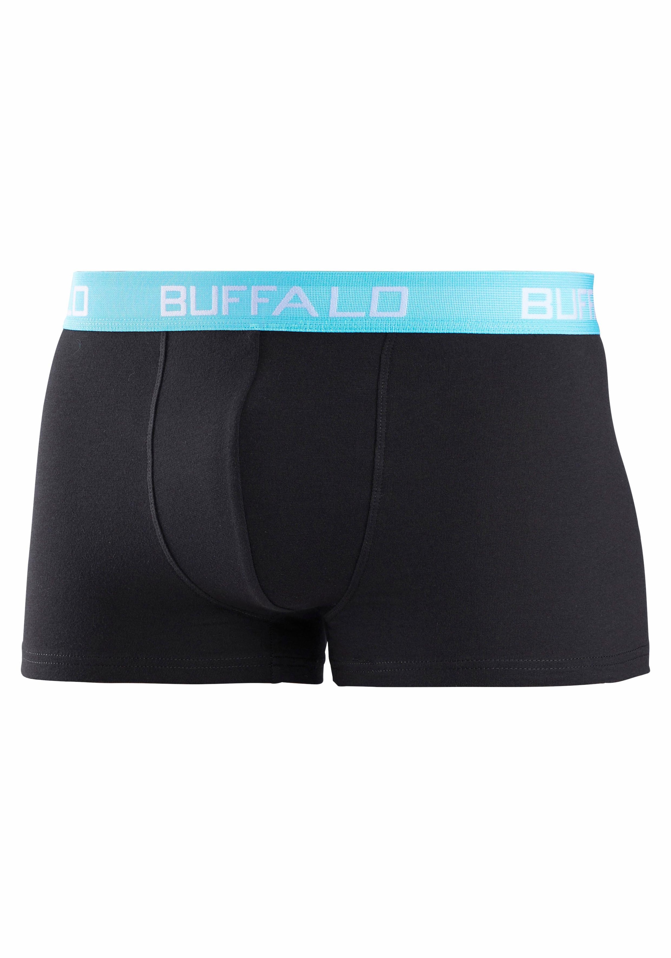 Buffalo Boxer »Boxershorts für Jungen«, (Packung, 3 St.), mit kontrastfarbenem Bündchen