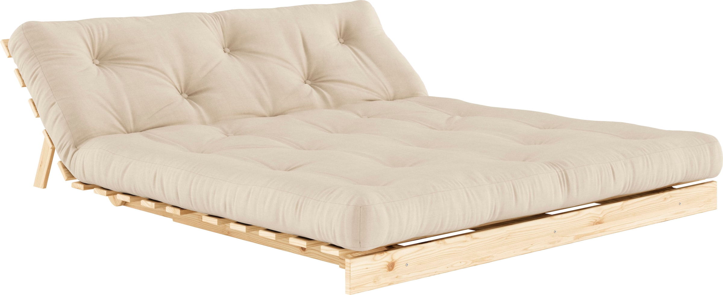 Karup Design Daybett »Roots Schlafsofa, Gästebett, Sofa inkl. Futonmatratze«, Liegefläche 90/140/160 x200 cm, FSC® zertifizierte Kiefer
