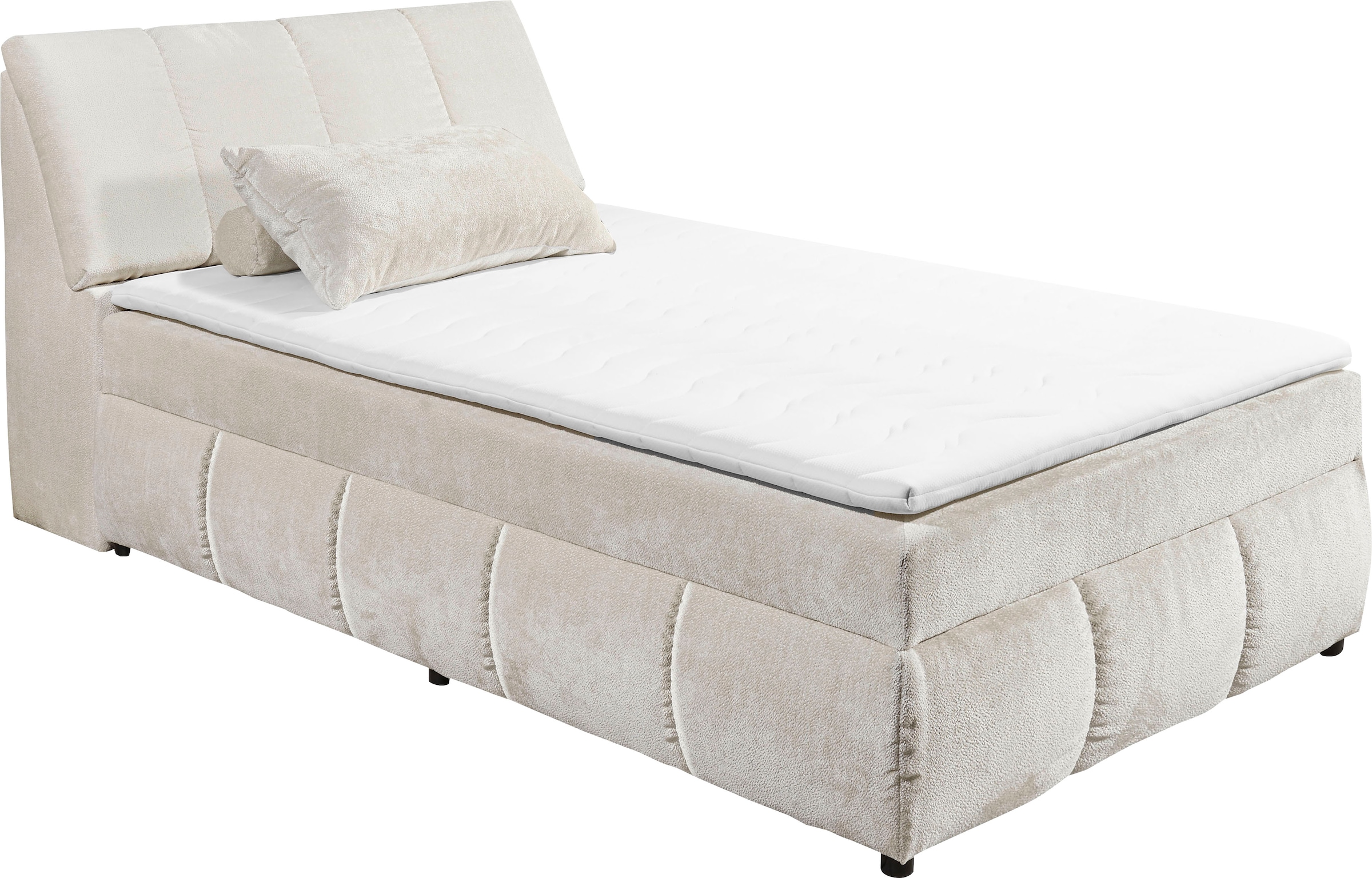 ED EXCITING DESIGN Boxbett »Valencia« inkl. Bettkasten und Stauraum im Kopfteil