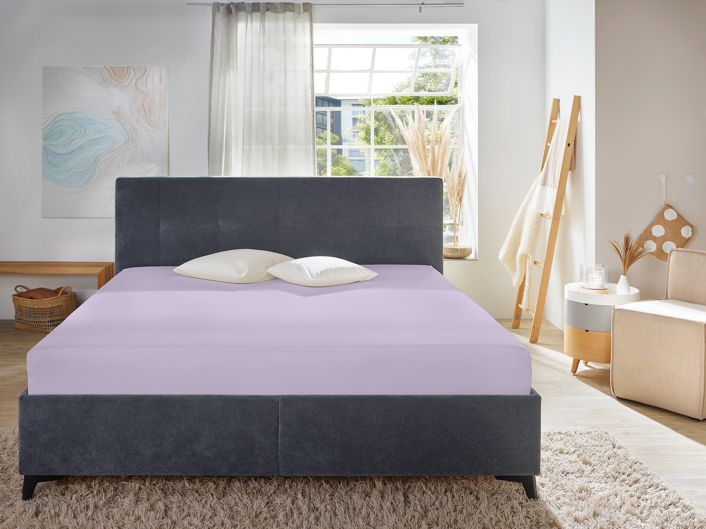 Primera Draps de lit »Mako-Feinjersey Spannbetttuch« Geeignet für Standardmatratzen bis 22 cm, 100% Baumwolle