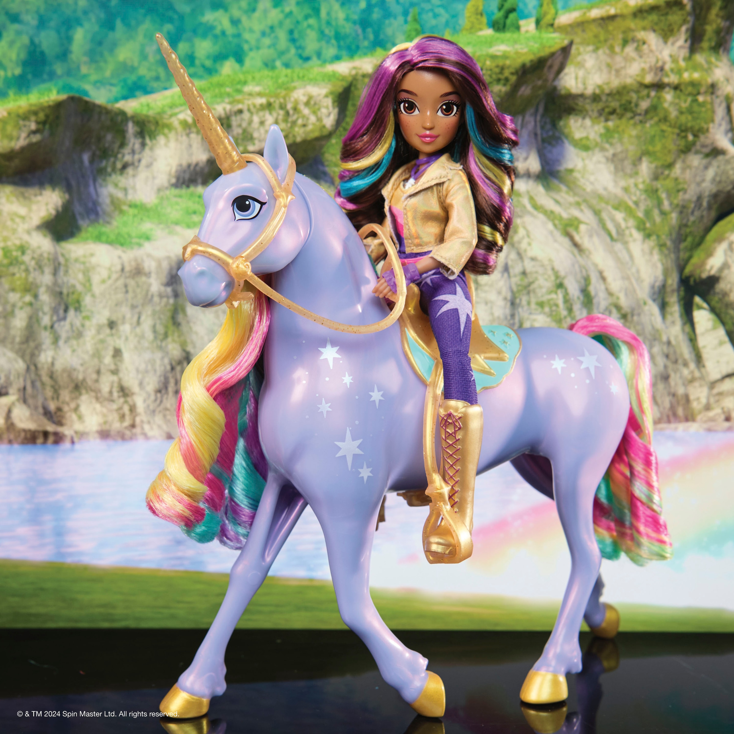 Spin Master Anziehpuppe »Unicorn Academy - Interactive Rainbow Light-Up Wildstar & Sophia« mit Licht- & Soundeffekt