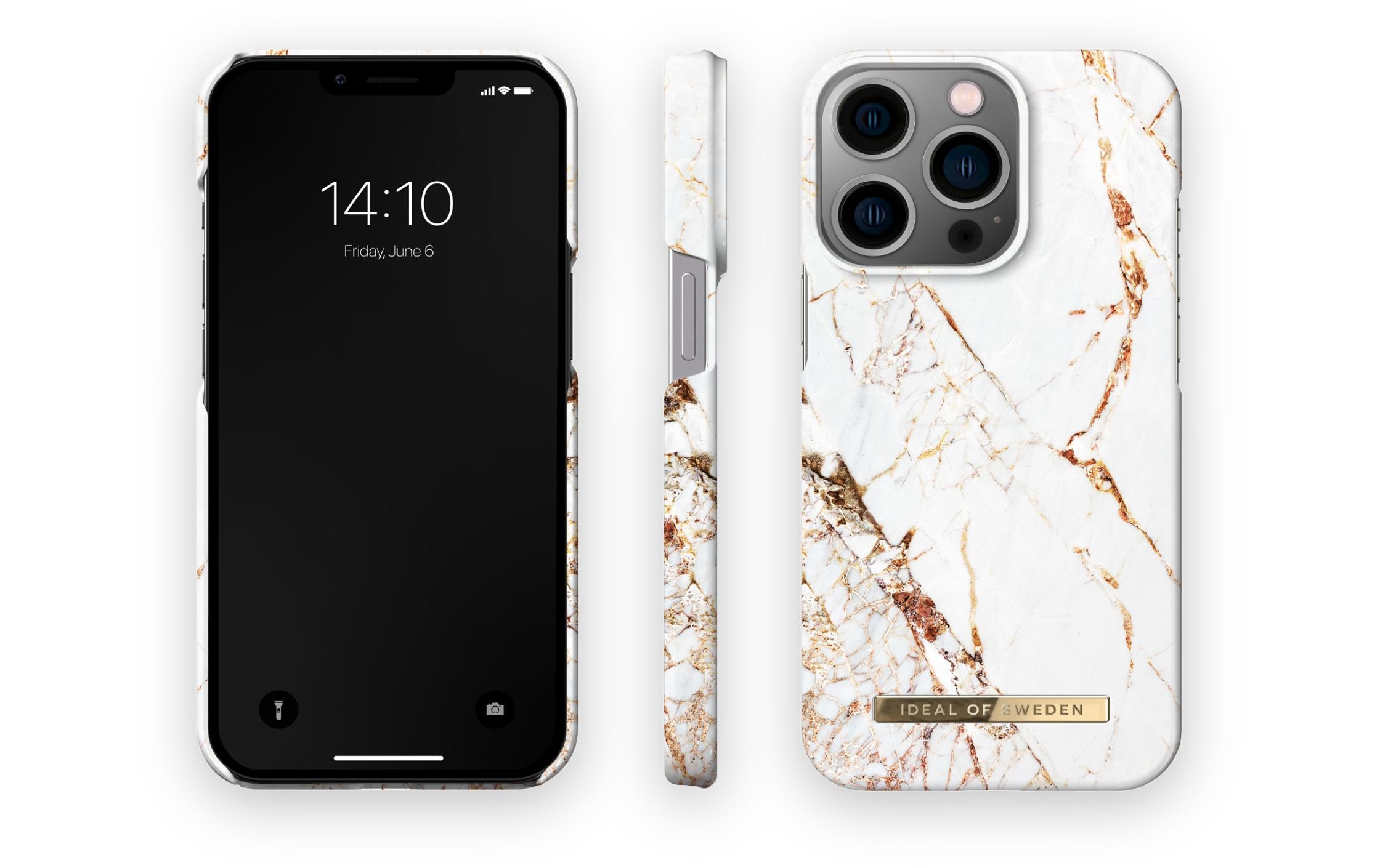 iDeal of Sweden Smartphone-Hülle »Carrara Goldfarben iPhone 14 Pro«