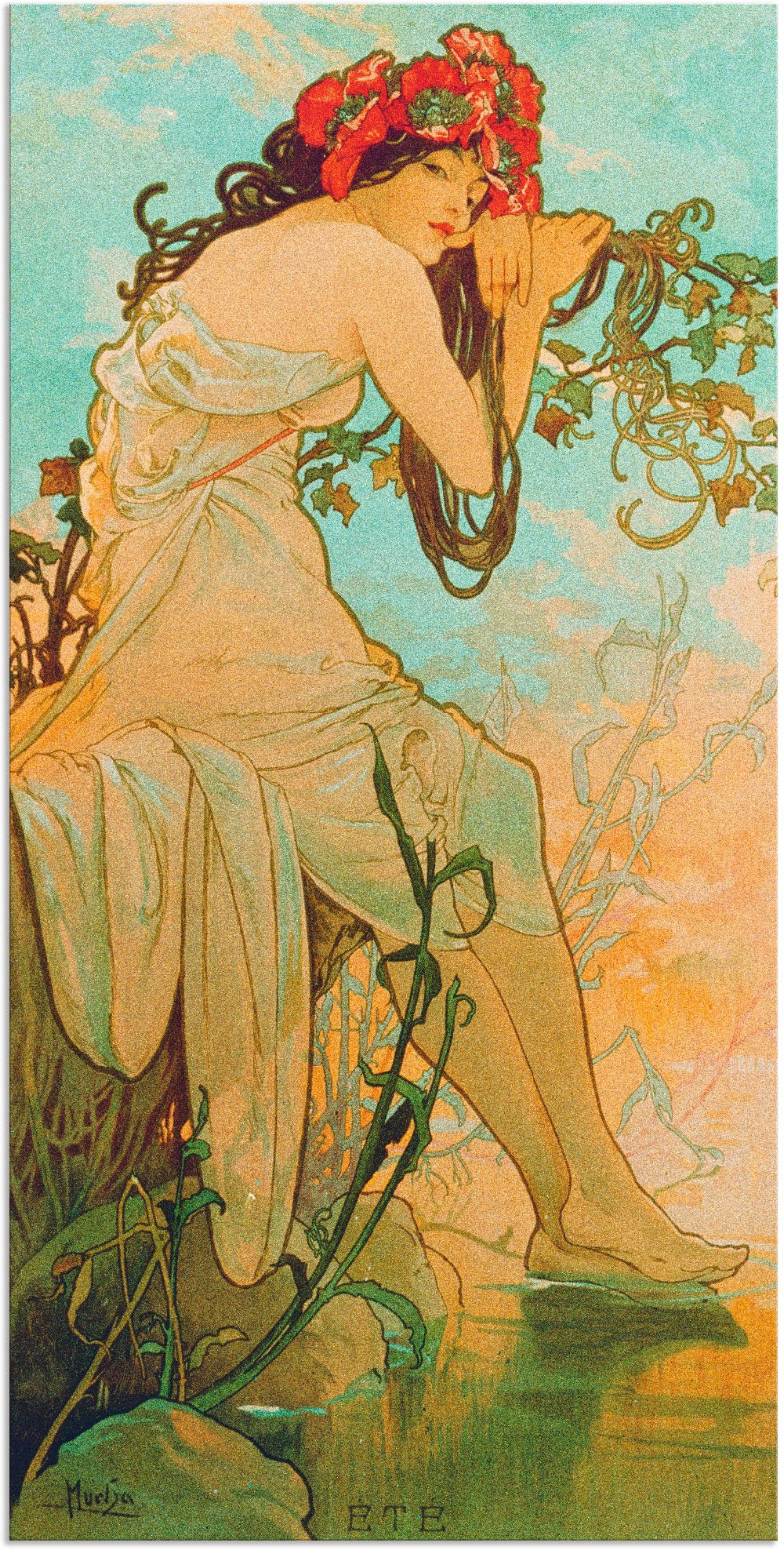 Image of Artland Wandbild »Jahreszeiten: Sommer. 1896.«, Frau, (1 St.), in vielen Grössen & Produktarten - Alubild / Outdoorbild für den Aussenbereich, Leinwandbild, Poster, Wandaufkleber / Wandtattoo auch für Badezimmer geeignet bei Ackermann Versand Schweiz