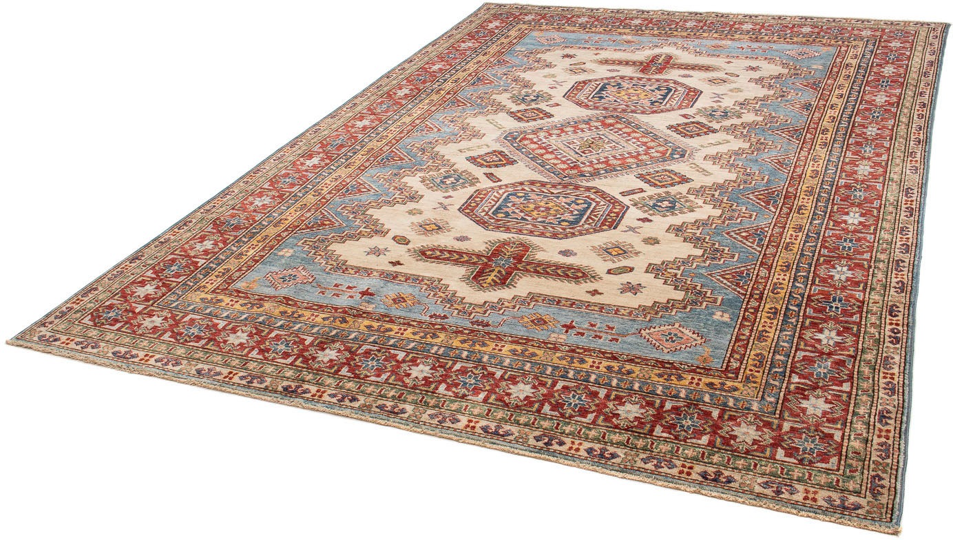 Image of morgenland Orientteppich »Ziegler - Kazak - 273 x 195 cm - beige«, rechteckig, 6 mm Höhe, Wohnzimmer, Handgeknüpft, Einzelstück mit Zertifikat bei Ackermann Versand Schweiz