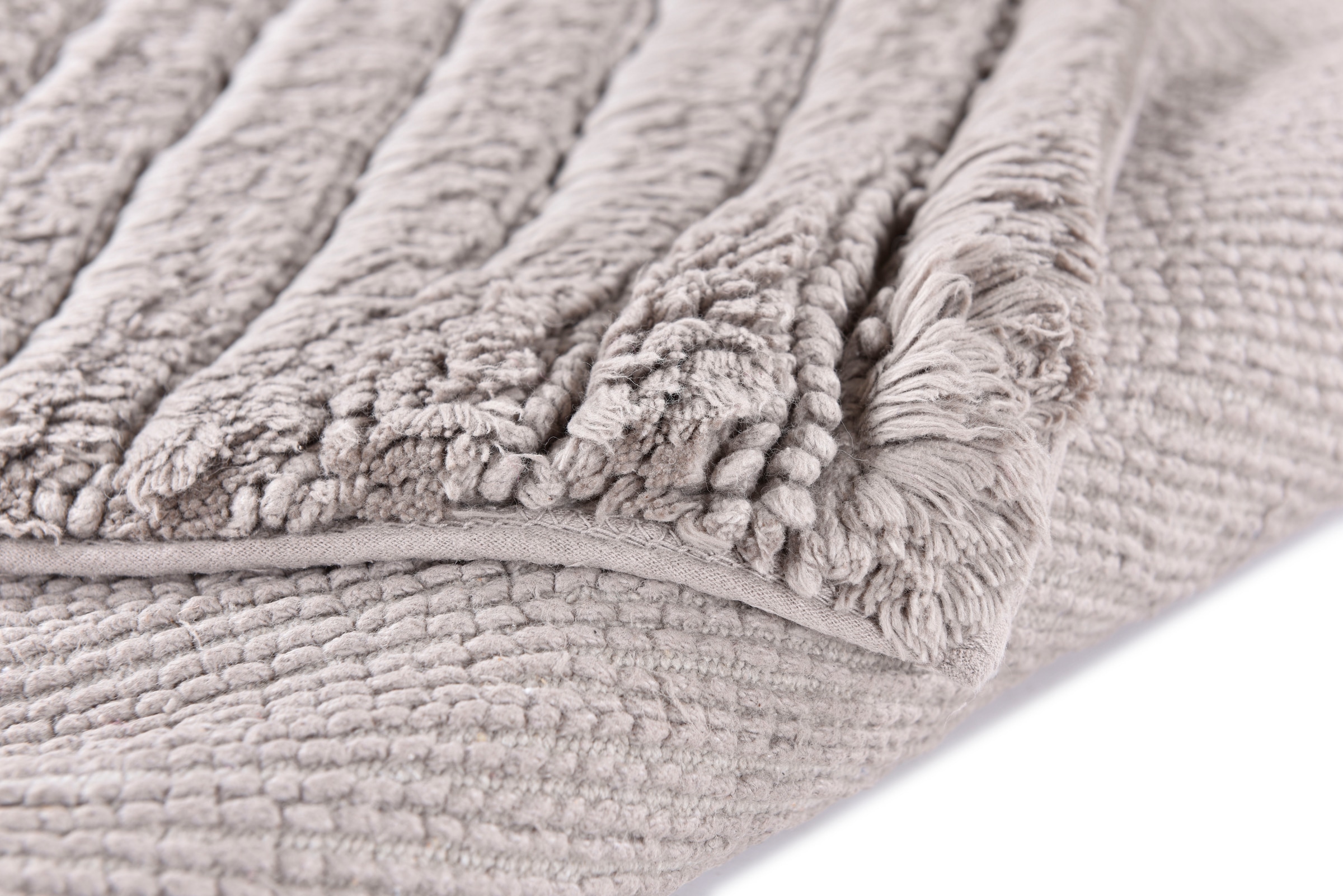 TOM TAILOR HOME Badematte »Cotton Stripes«, rutschhemmend beschichtet, fussbodenheizungsgeeignet-strapazierfähig, Uni Farben, gestreift, reine Baumwolle, Hoch-Tief Effekt