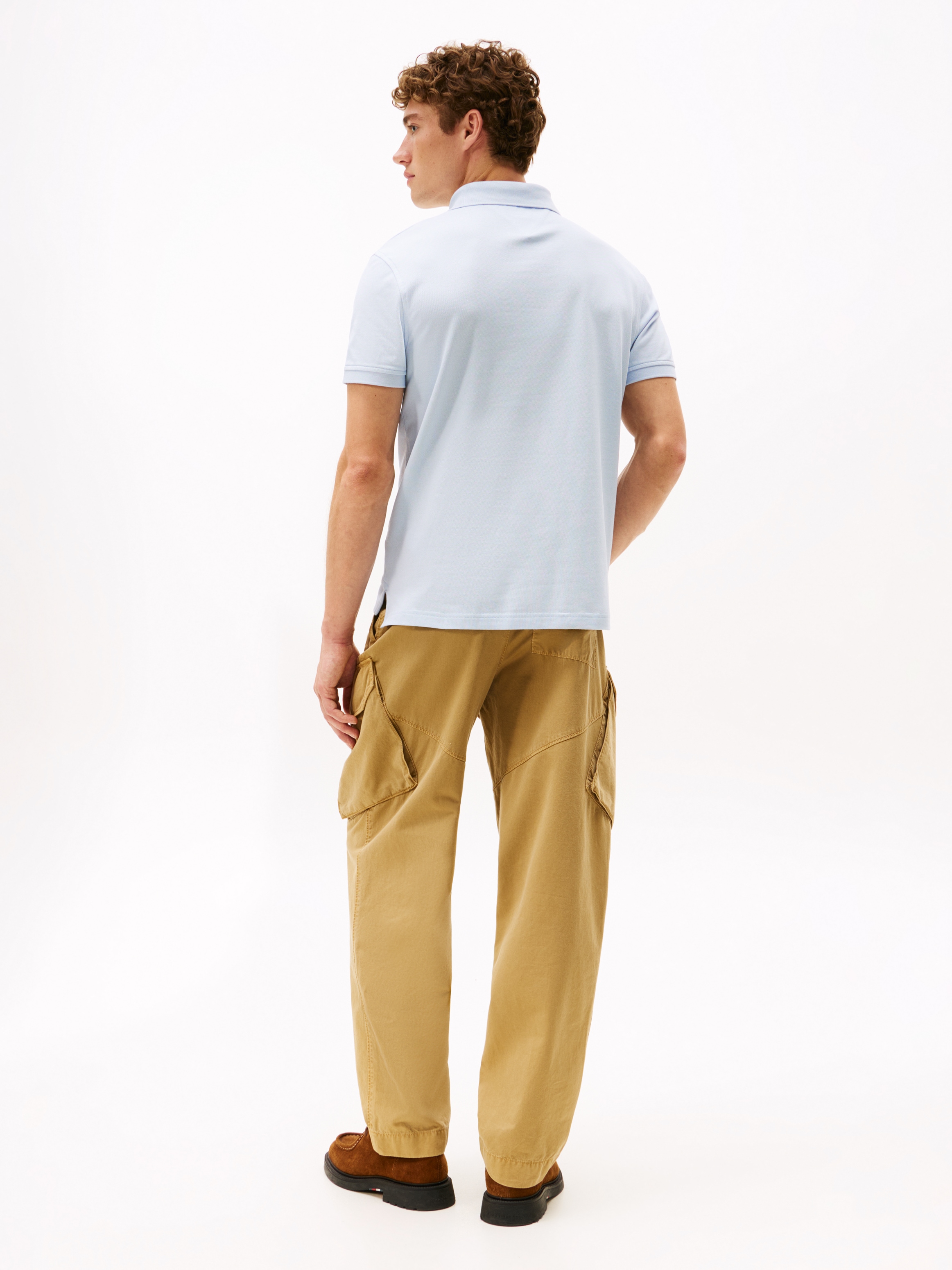 Tommy Hilfiger Poloshirt »1985 REGULAR POLO mit Kontraststreifen und Knopfleiste«, unifarben, sportlich, regular fit, Baumwollmix, Polokragen