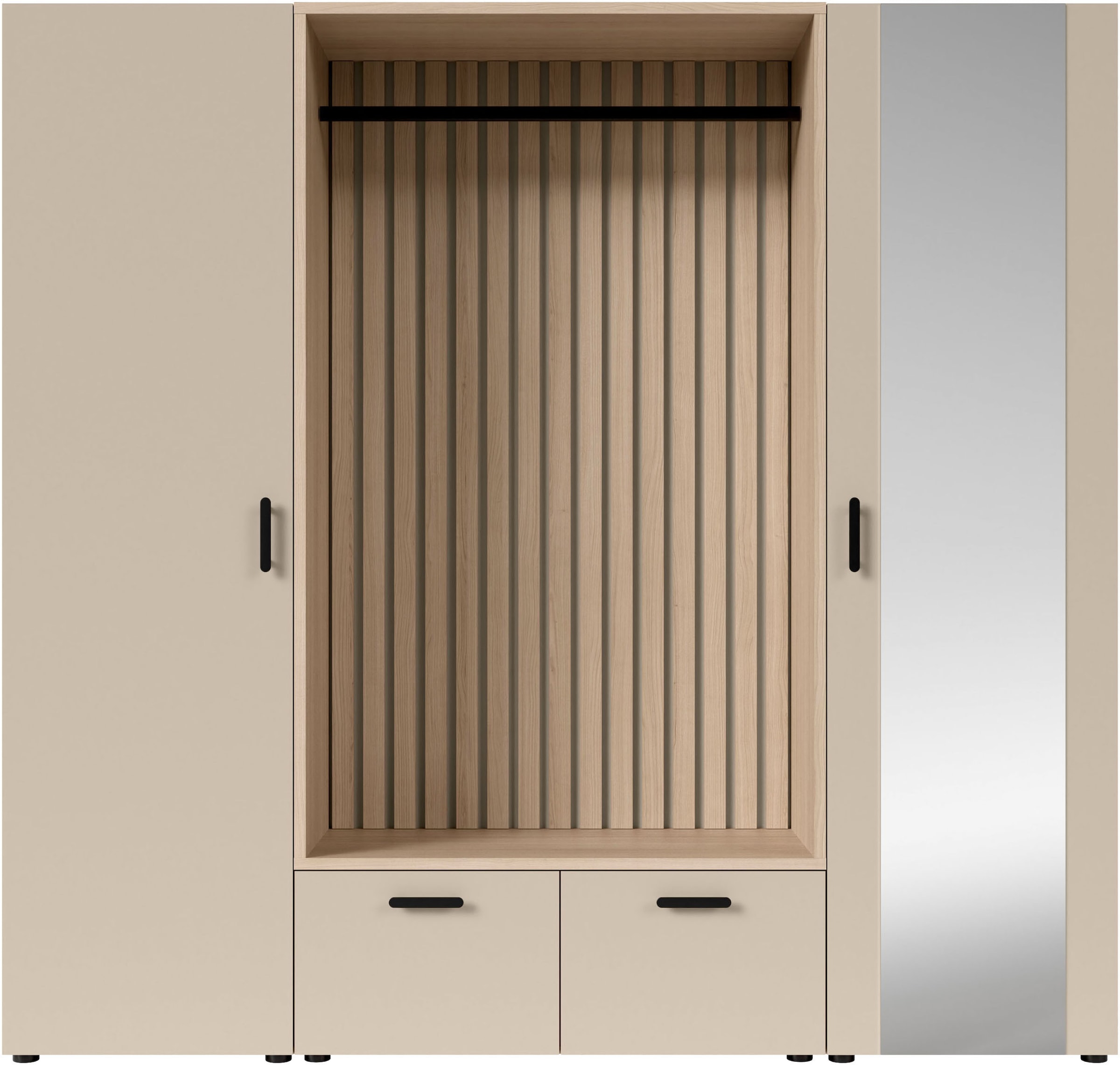 HBZ Ensemble de vestiaires »Hannover Kompaktgarderobe B/H/T 210x200x45 cm« 4 cuis tlg.