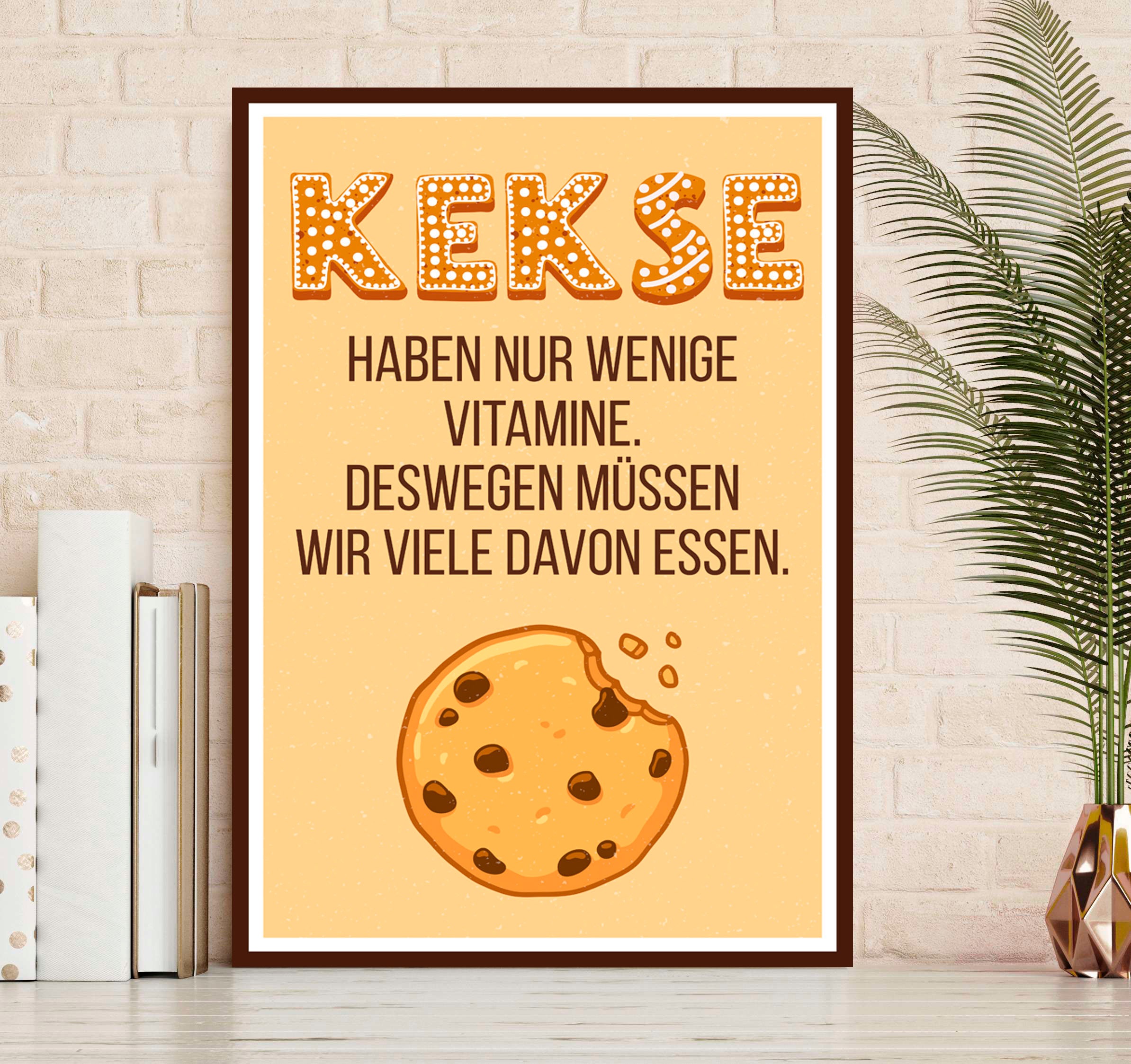 Image of queence Metallbild "Kekse" Schriftzug Schriftzüge 1 Stk. tlg. Stahlschilder