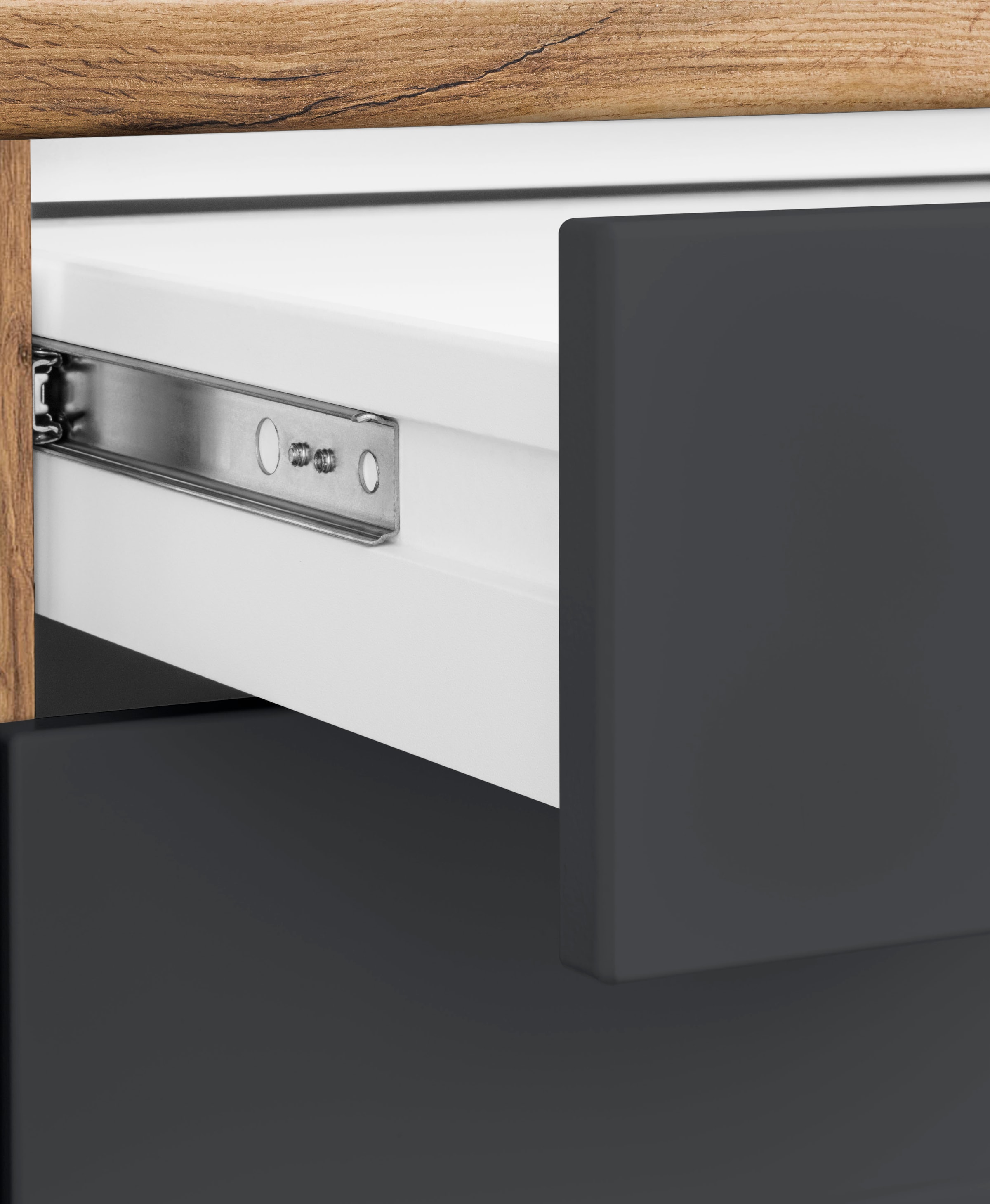 KOCHSTATION Kitchenette »KS-Luhe« 240 cm de large, au choix avec ou sans appareils électriques, façades MDF fraisées
