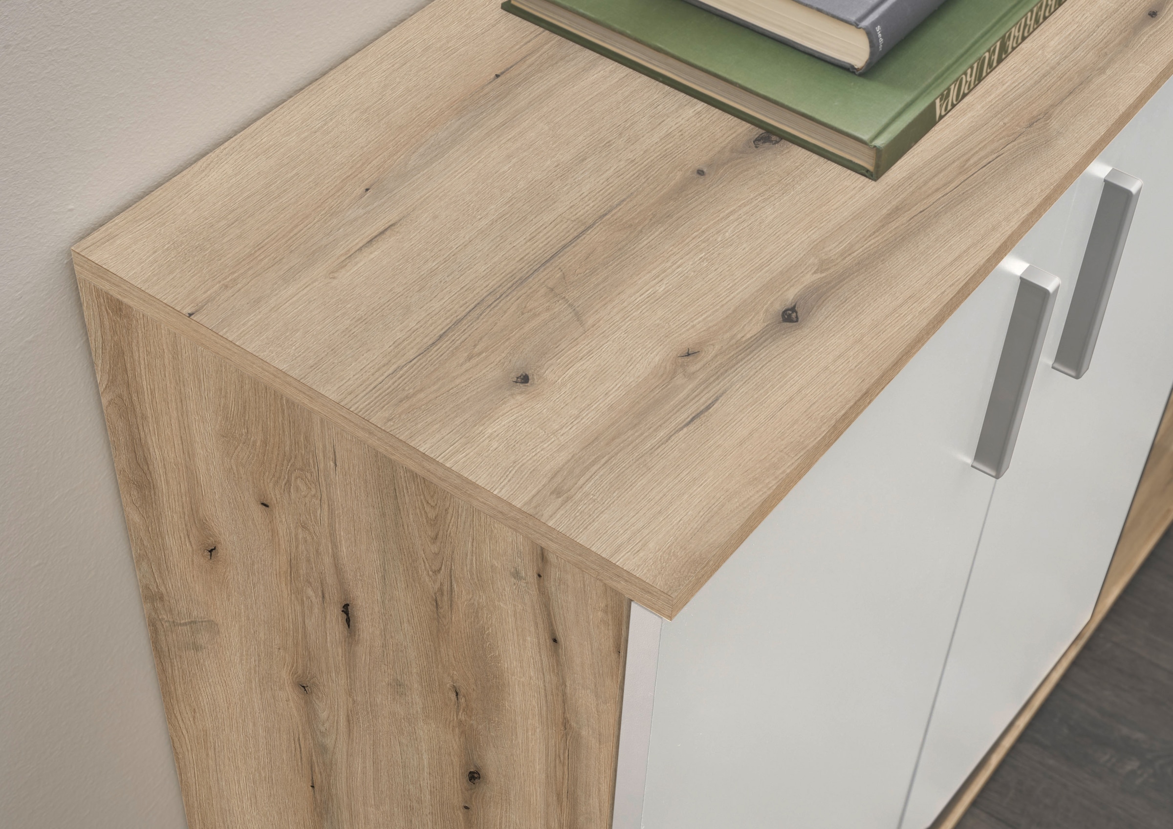 HBZ Kommode »BC-Drift-2, Universalschrank Stellmass BxHxT 80x84x35 cm« 1 Stk. tlg. Kommode mit 2 Türen, 2 Schubkästen, 1 Einlegeboden