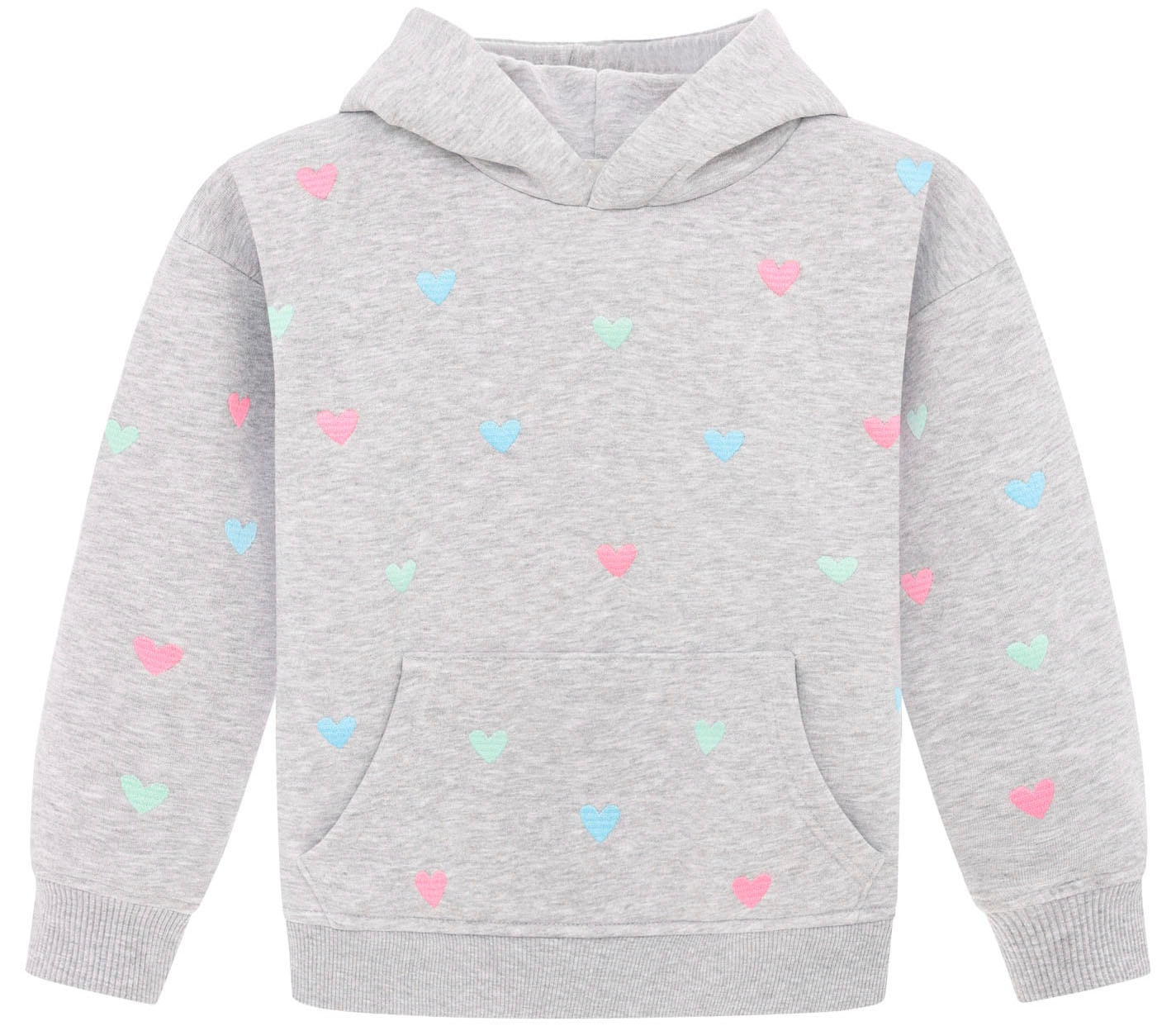 Zwillingsherz Hoodie »"Hearts" Kids«, mit gestickten Herzen allover für Mädchen