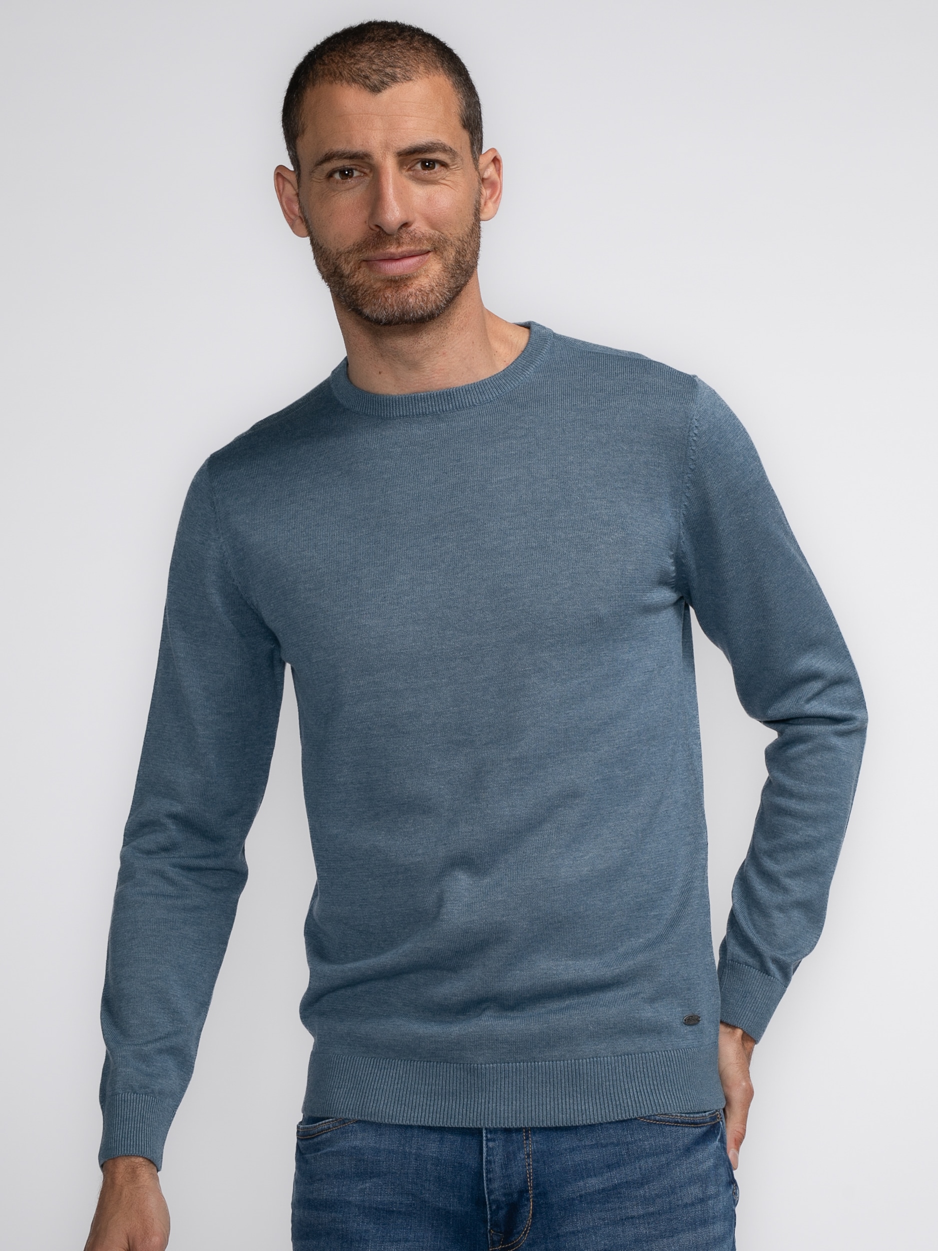 Rundhalspullover »Men Knitwear Round Neck Basic«