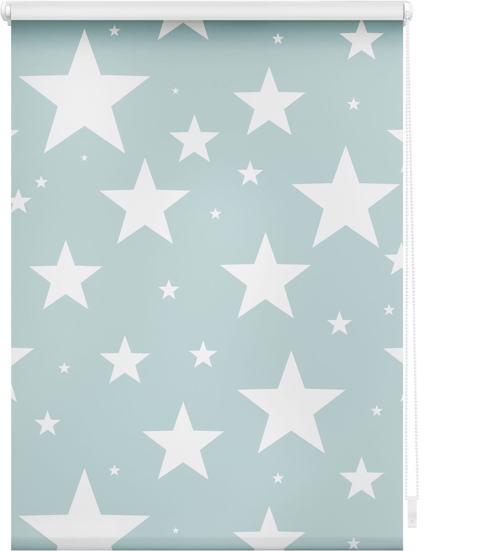 LICHTBLICK ORIGINAL Store à tirage latéral »Rollo Klemmfix, ohne Bohren, blickdicht, Sterne« blickdicht freihängend