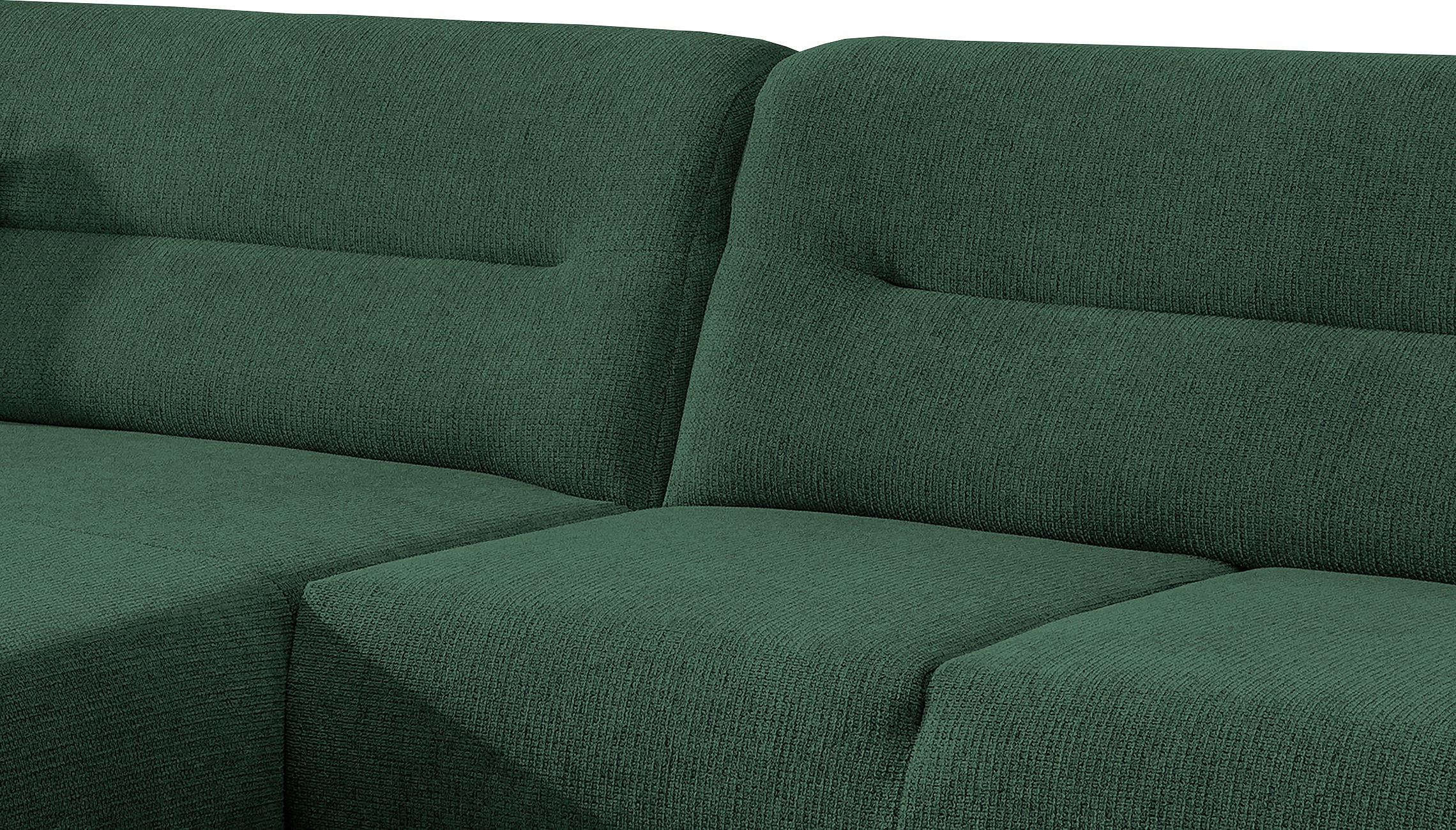 INOSIGN Ecksofa »Drago, elegant und zeitlos, komfortabel, Holzfuss, L-Form«, frei im Raum stellbar, inkl. 2 Zierkissen