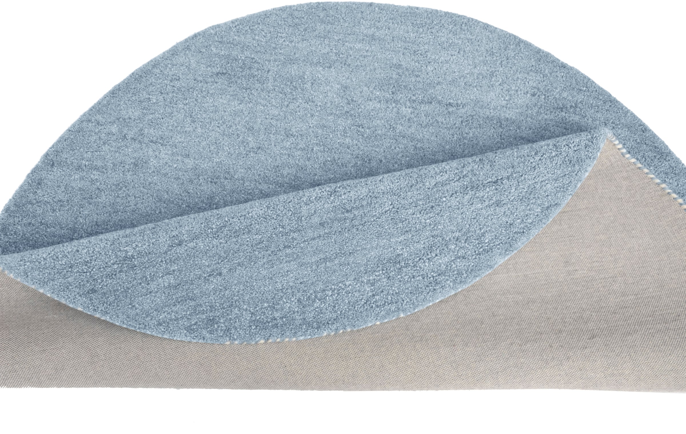 THEKO Tapis en laine »Gabbeh Uni, Handgefertigt, Teppich, meliert, reine Wolle,« Rond 14 mm Höhe Wohnzimmer, Esszimmer, Schlafzimmer, auch als Läufer oder rechteckig