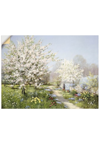 Wandbild »Frühlingsblüten«, Wiesen & Bäume, (1 St.)