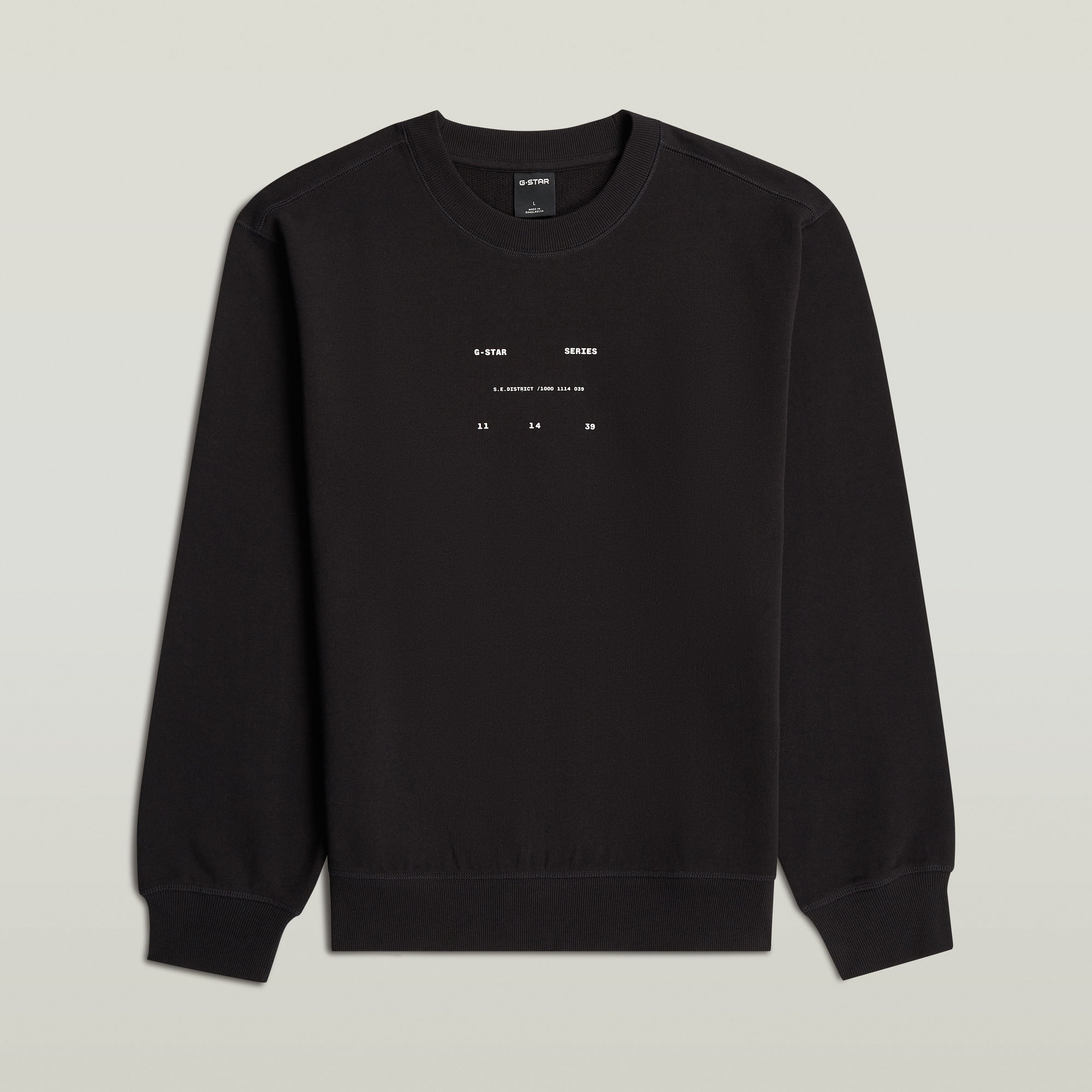 Image of G-STAR Sweatshirt "District Front gr r sw ls", aus Baumwolle, Rundhals