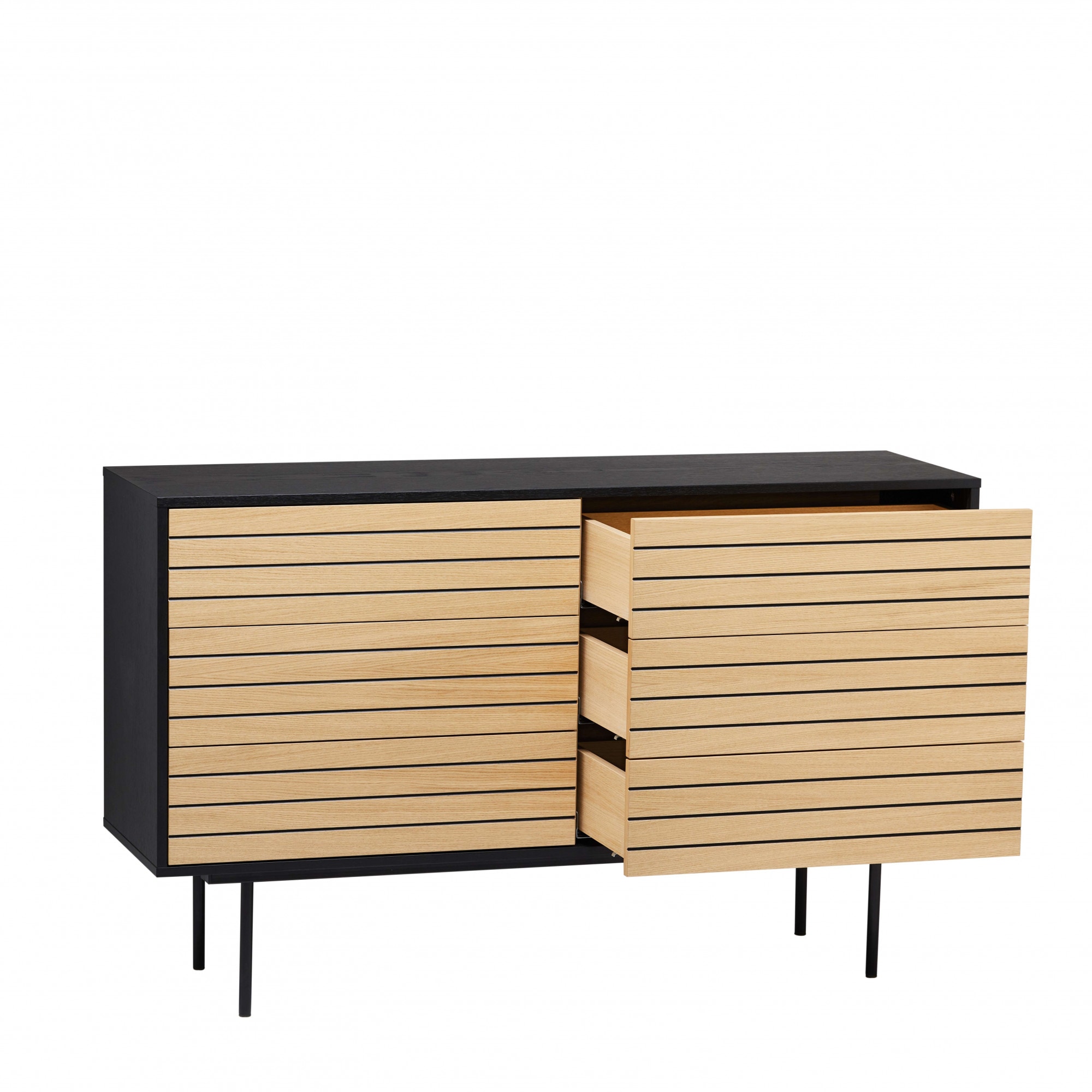 Woodman Schubkastenkommode »Stripe«, besonderes Design, 6 Schubladen, Breite 140 cm