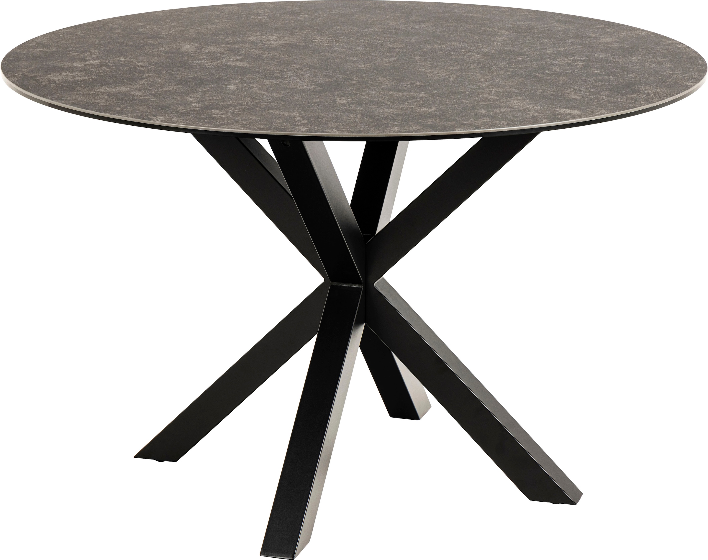 Image of ACTONA GROUP Esstisch "Heaven, runde Tischplatte aus Keramik o. Glas & belastbar bis 100 kg" Esstisch, OTTOs Choice, 1 Stk. tlg. tischplatte aus schwarzer rauer Keramik. Rund, T: 119 cm