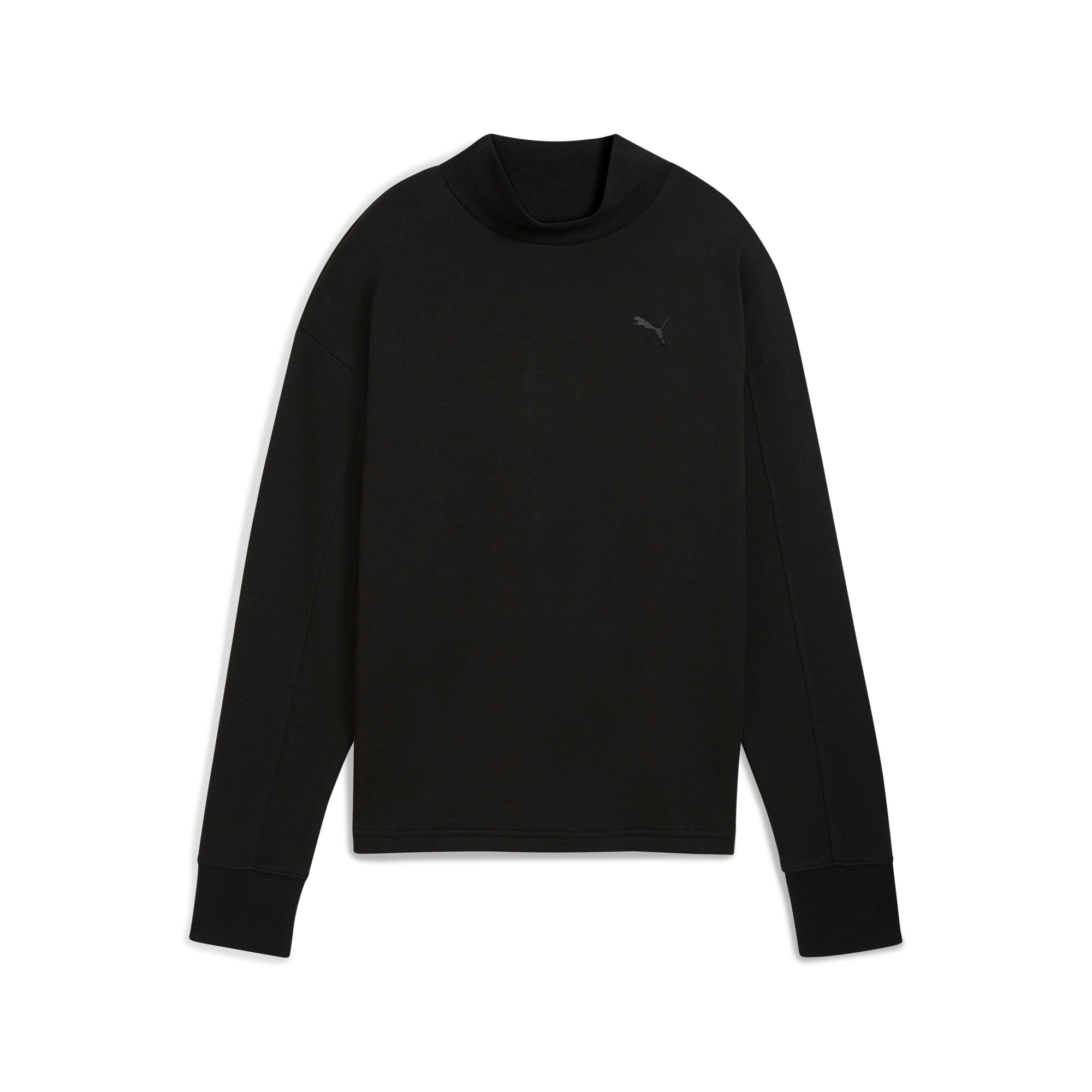 Image of PUMA Langarmshirt "HER RELAXED CREW FL" mit Stehkragen, sportlicher Stil