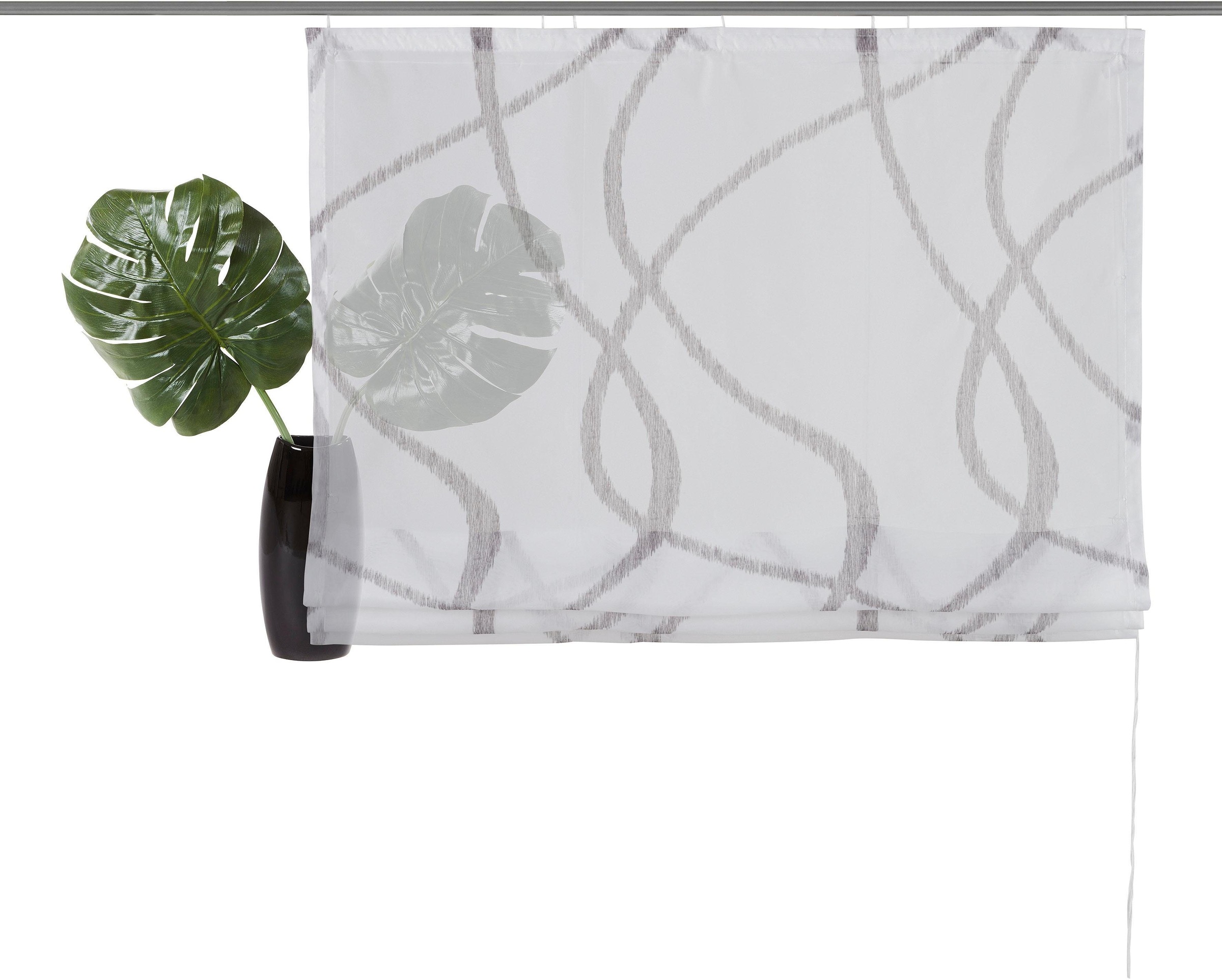 Image of my home Raffrollo »Bene«, mit Klettschiene, transparent, glatt, Wellenmuster bei Ackermann Versand Schweiz