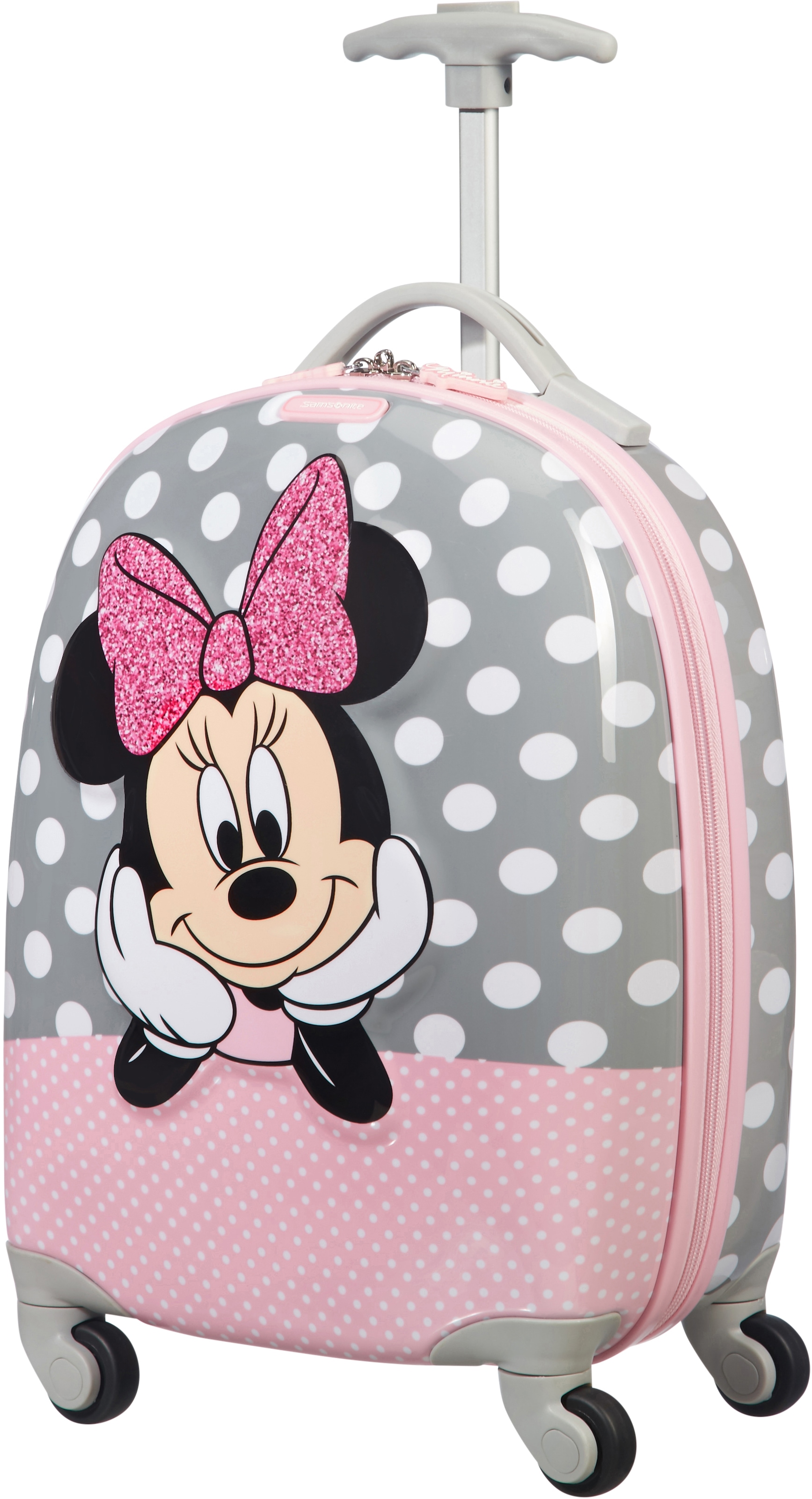 Samsonite Kinderkoffer »Disney Ultimate 2.0, 46 cm, Minnie Glitter«, 4 St. Rollen, Kinder Reisegepäck Handgepäck-Koffer