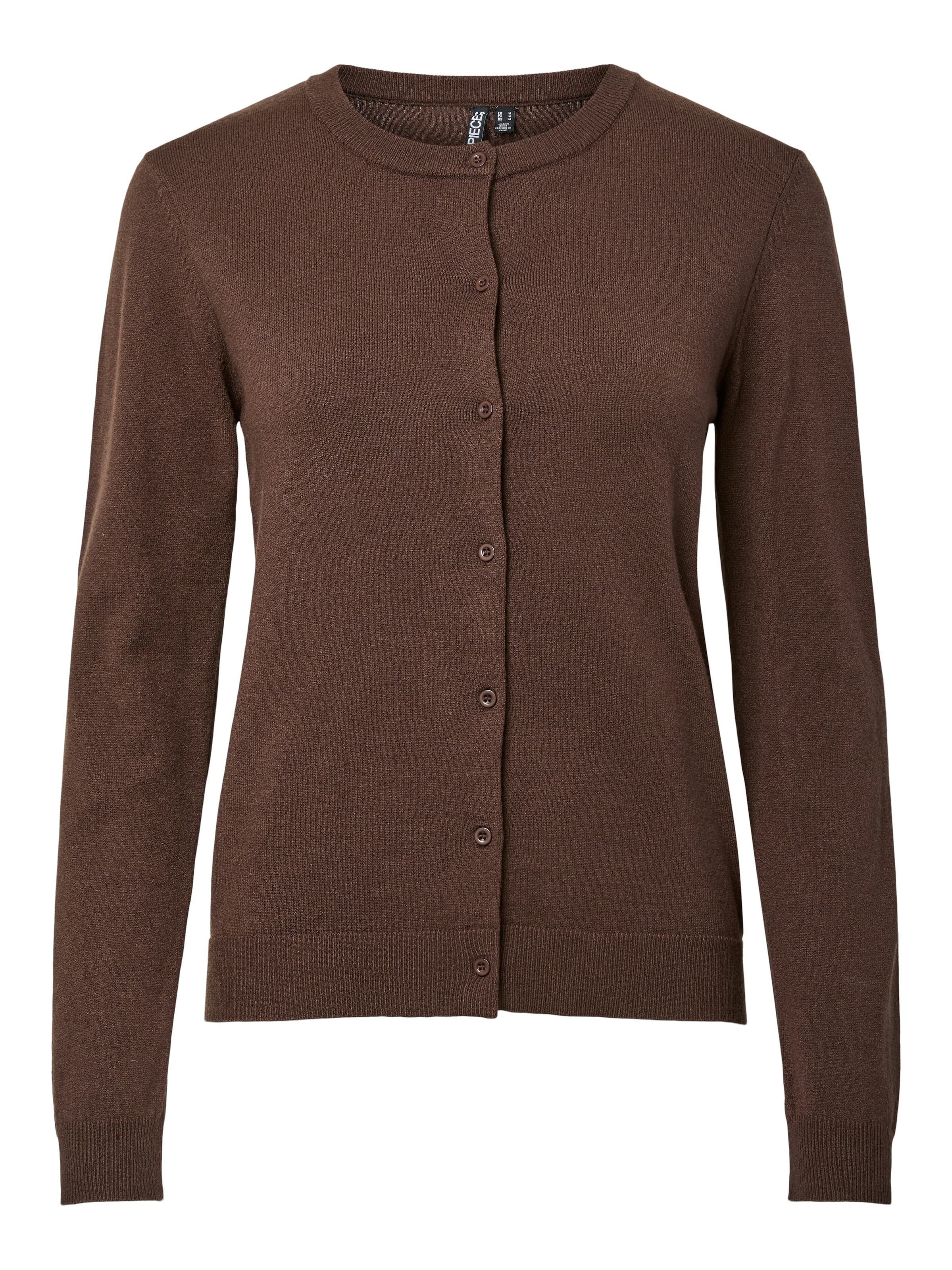 pieces Veste en tricot »PCNORA LS O-NECK KNIT CARDIGAN NOOS BC« mélange de viscose, coupe slim